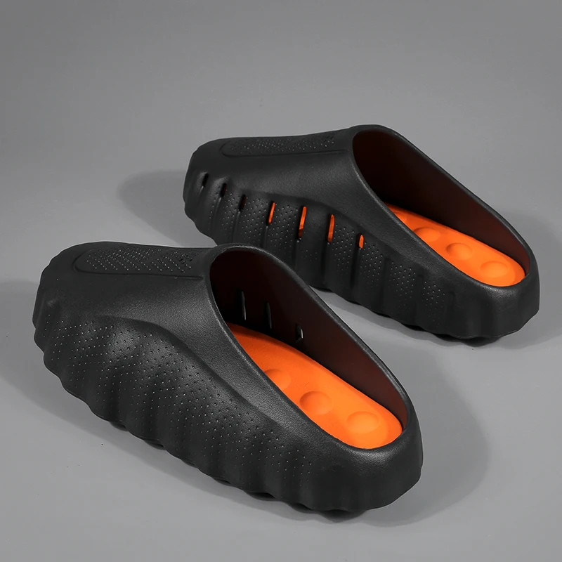 New Men’S Slippers Outdoor Soft Thick Sole Slides Breathable Sandals Non-Slip Ba