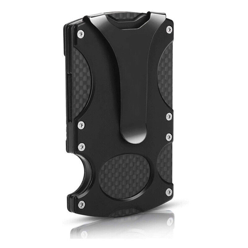 Tactical Metal Slim Money Clip Card Holder, RFID Blocking Aluminum Men Wallet