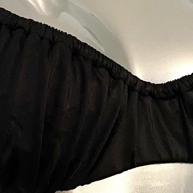 Victoria’s Secret Bikini Top Black Ruched Wicked Underwire Sling Swim Top
