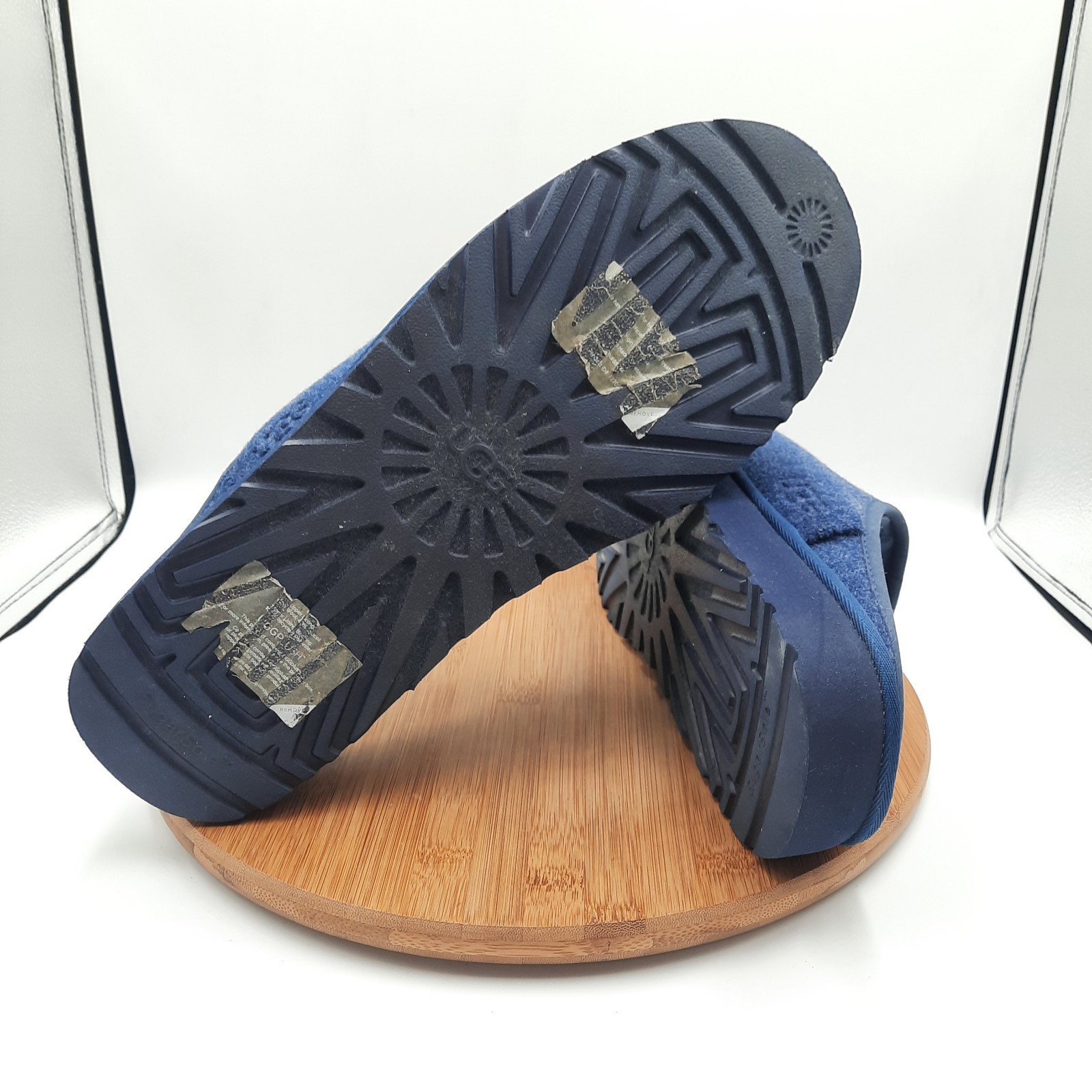UGG Classic Slip On Mens Size 15 Slippers Deep Ocean Blue Suede Sheepskin