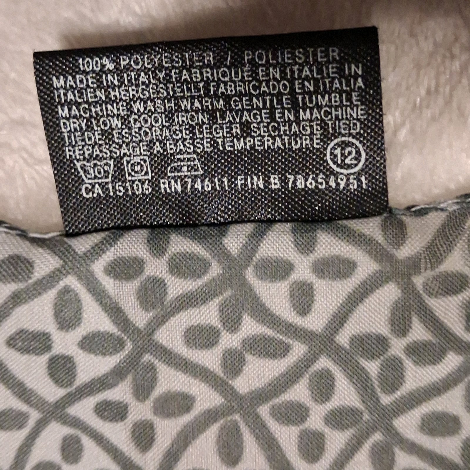 vintage 1986 The Rack London WWF Logo 66×20 Rectangle Scarf made in Italy