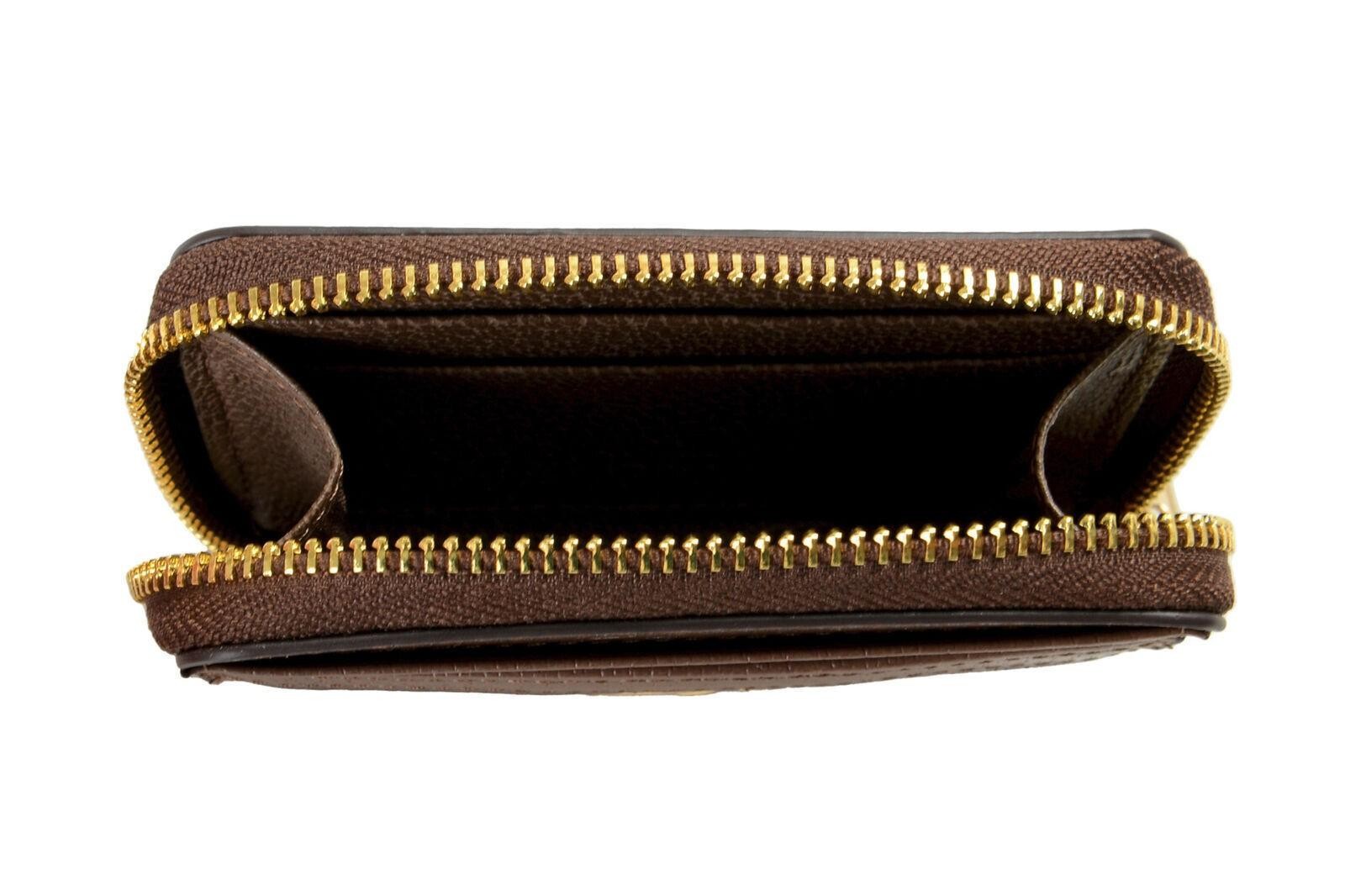 Gucci Women’s Ophidia GG Leather Trimmed Zip Around Wallet Card Case