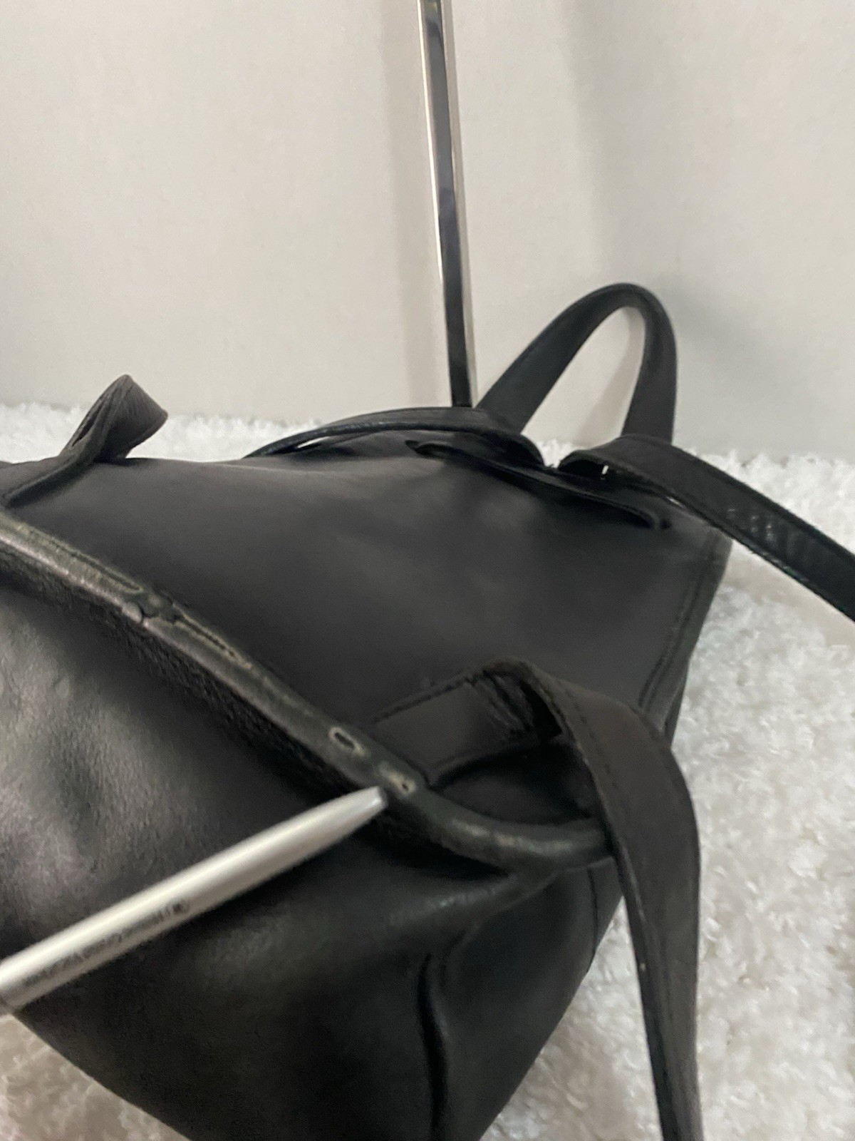 Coach Vintage Leather Daypack Backpack 9960 Black Small Costa Rica READ FLAWS
