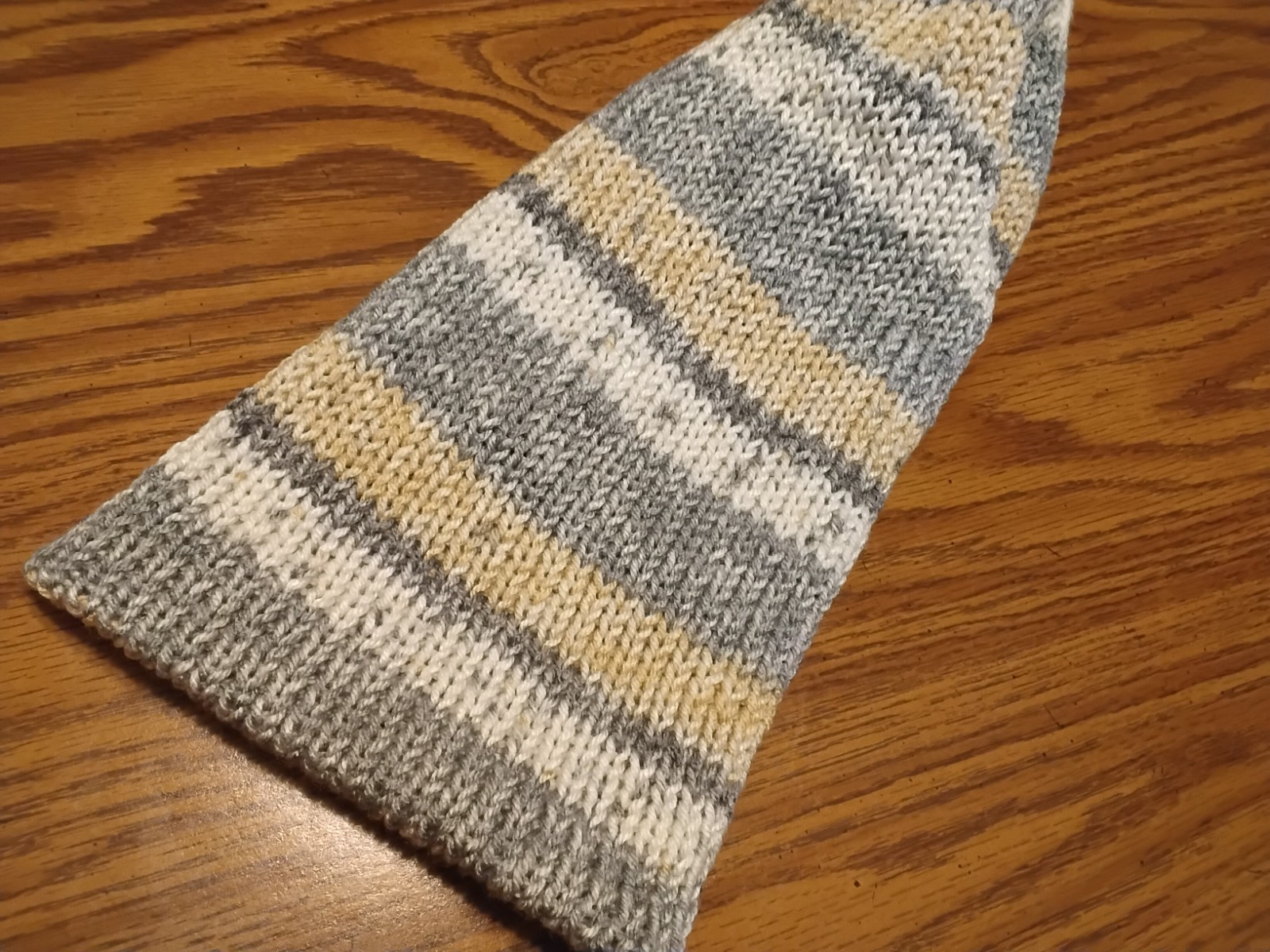 Warm Winter Reversible 2-layer Slouch Hat Beanie Gray, Tan, Large, One Size