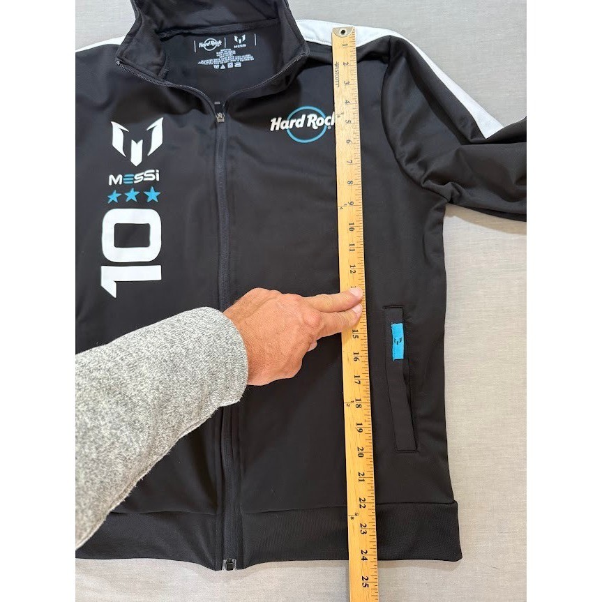 Lionel Messi x Hard Rock Cafe Track Jacket Zip Up Soccer Football Mens Medium