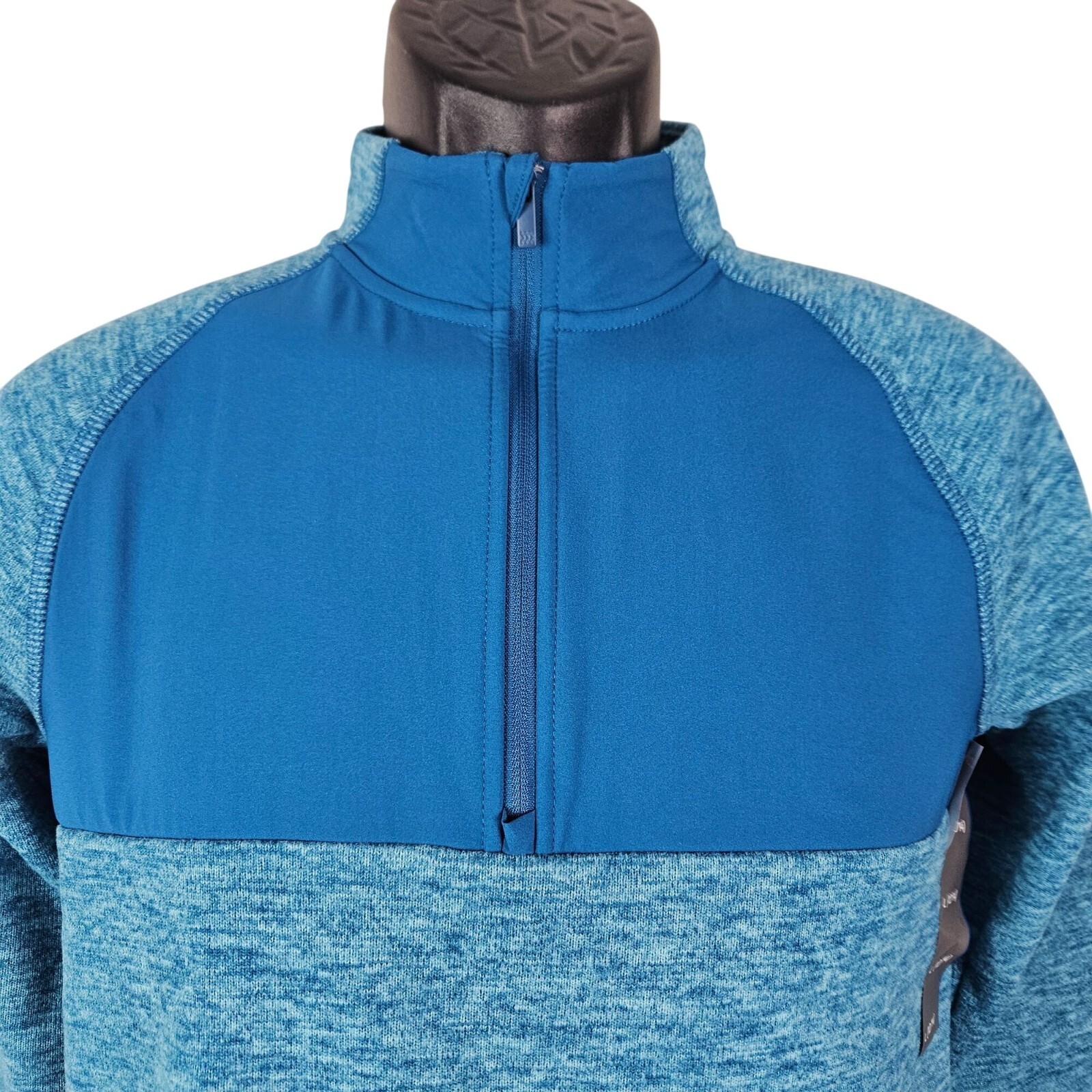 All In Motion Kids Pullover 1/4 Zip Fleece Sweatshirt Large 12/14 Teal Comfort