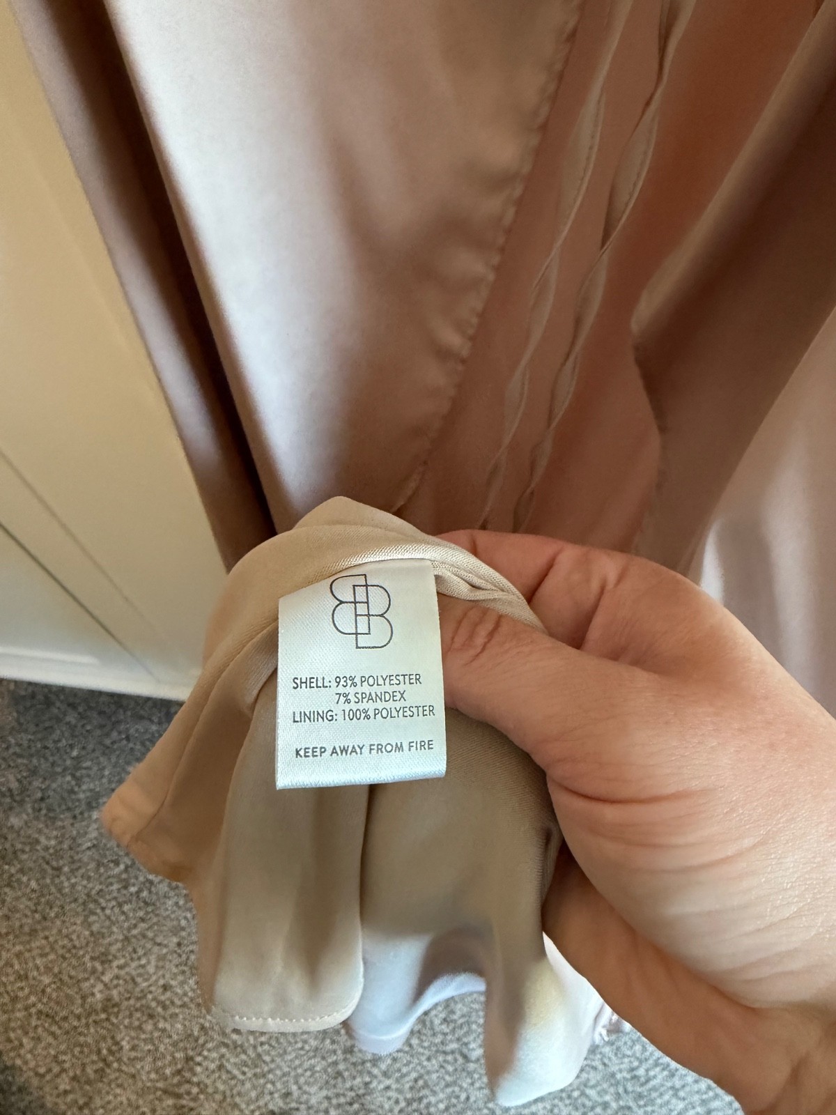 Baltic Born Krystal Satin Wrap Dress – champagne size XXXL