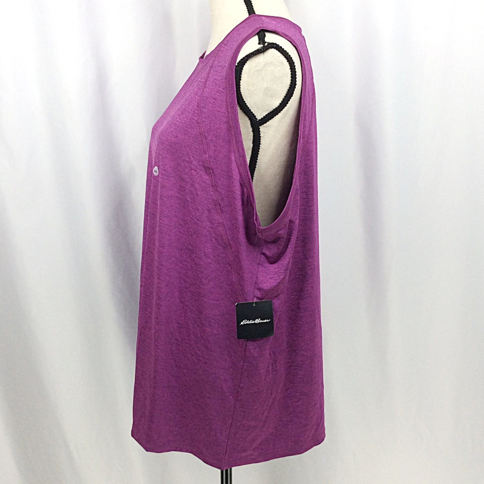 NWT Eddie Bauer Women’s Resolution High Neck Tank Top Plus Size 2X Purple