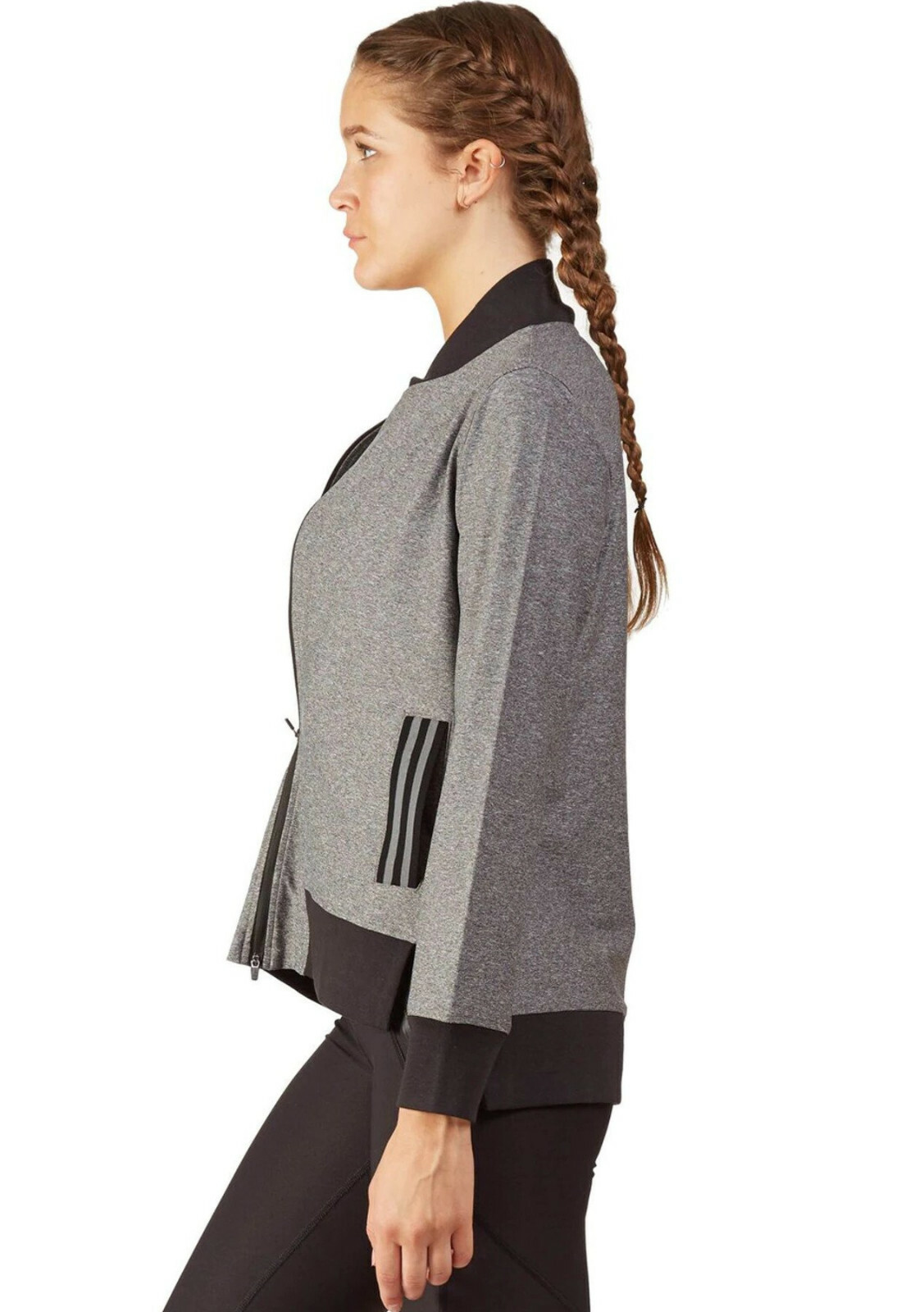 WOMENS sz BOMBER Stretch JACKET Top RUNNING Sports FITNESS Yoga ATHLETIC Workout