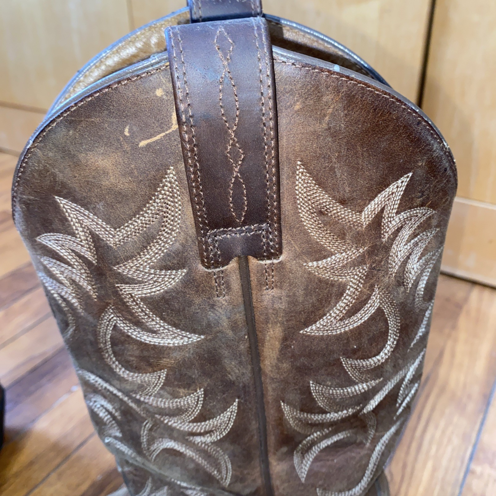ARIET Heritage 34725 Cowboy Boots Western Brown Leather Mens Size 10D