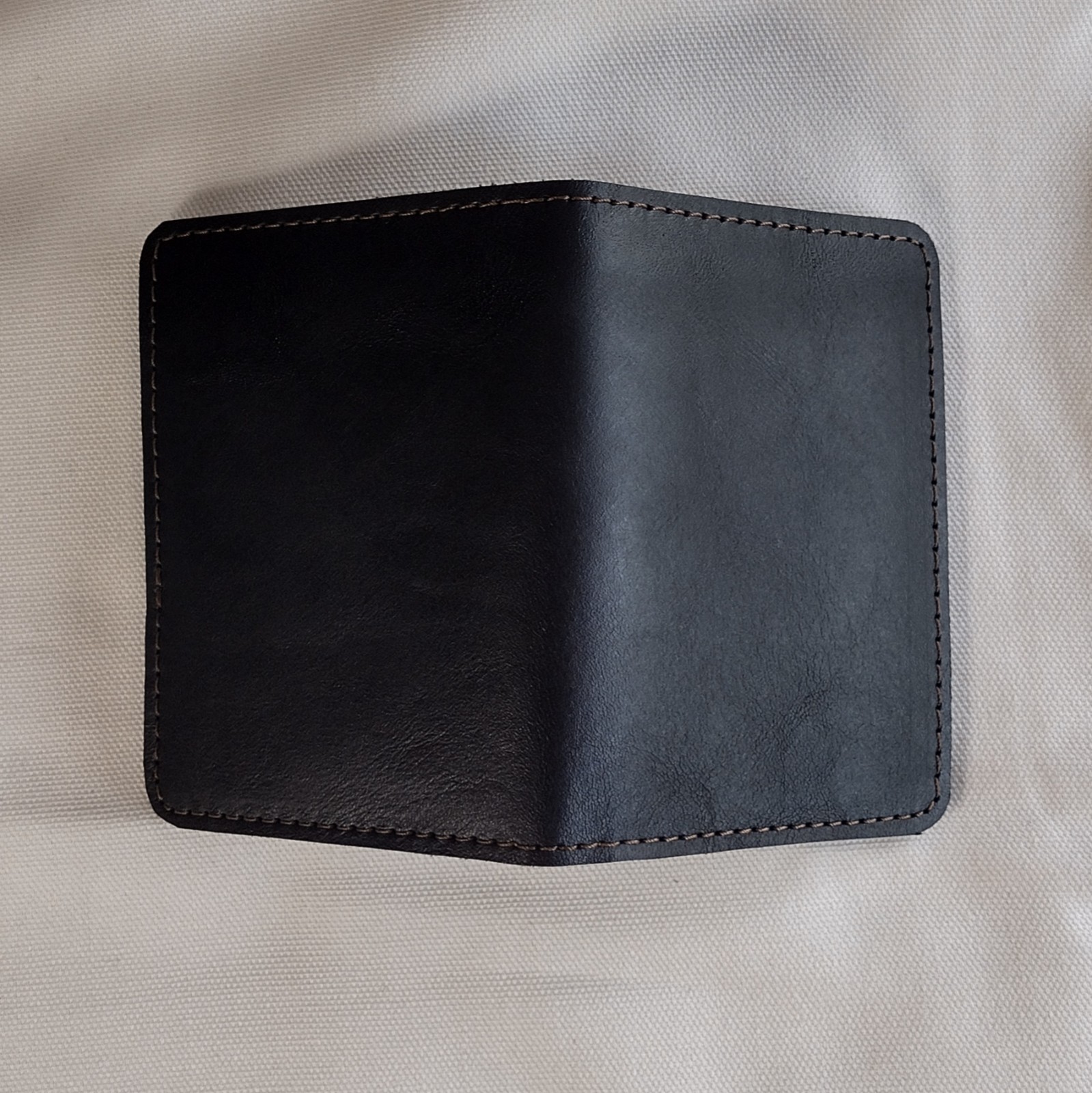 handmade real leather wallet horween black horsehide