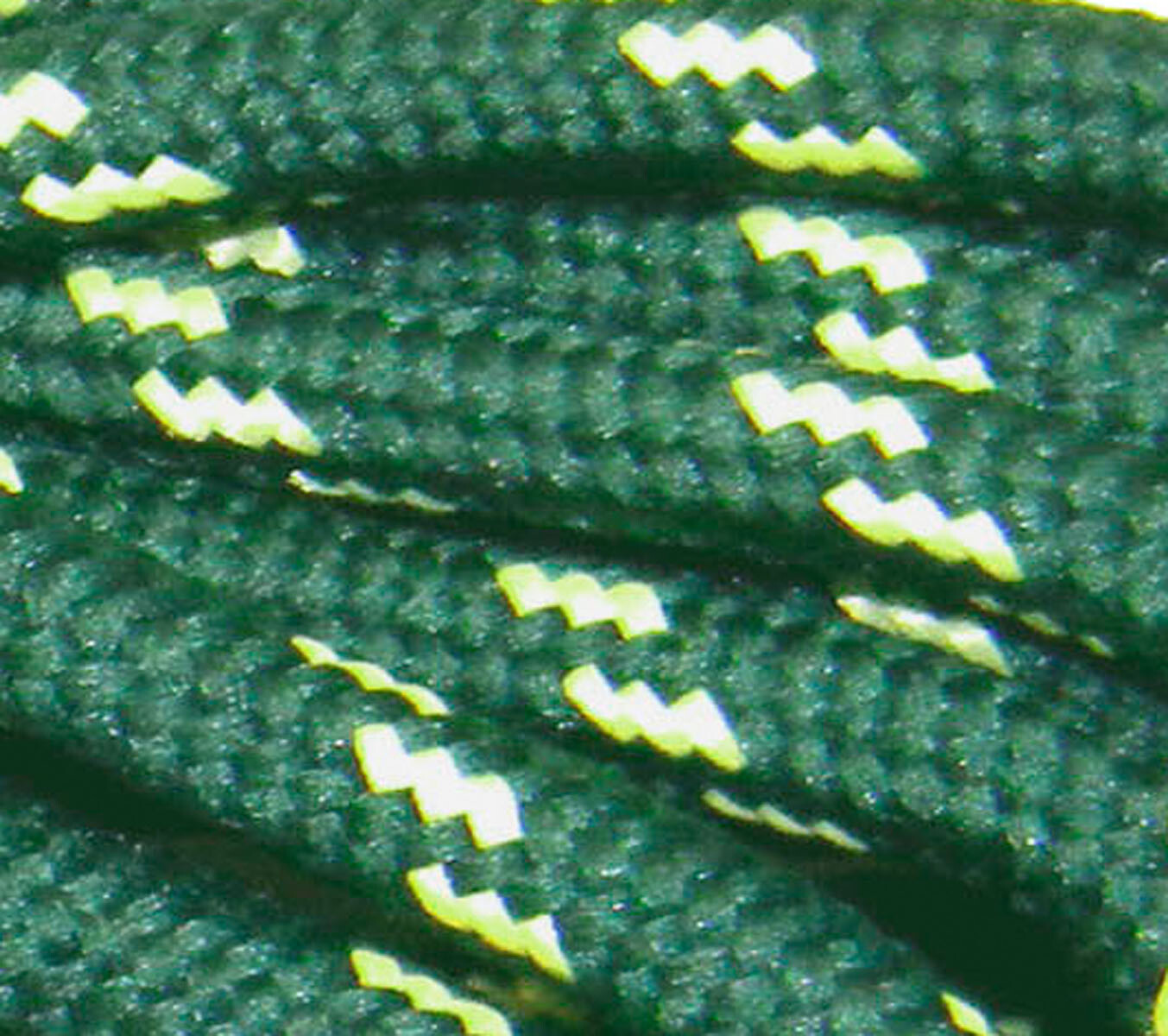 1 pair Green w/ Yellow Heavy Duty 7/32 thick shoelace made with Kevlar strands