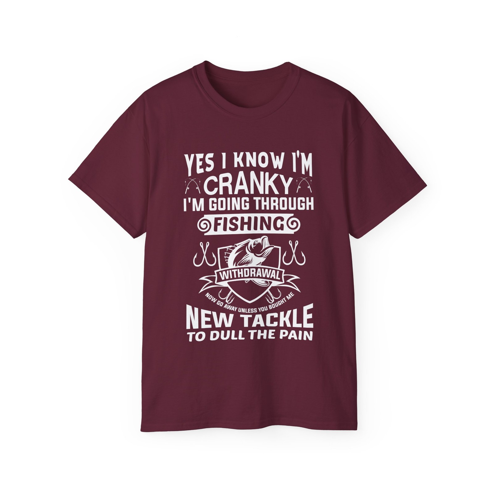 Fishing Withdrawal T-Shirt | Yes I Know I’m Cranky Fishing Tee, Tackle Design