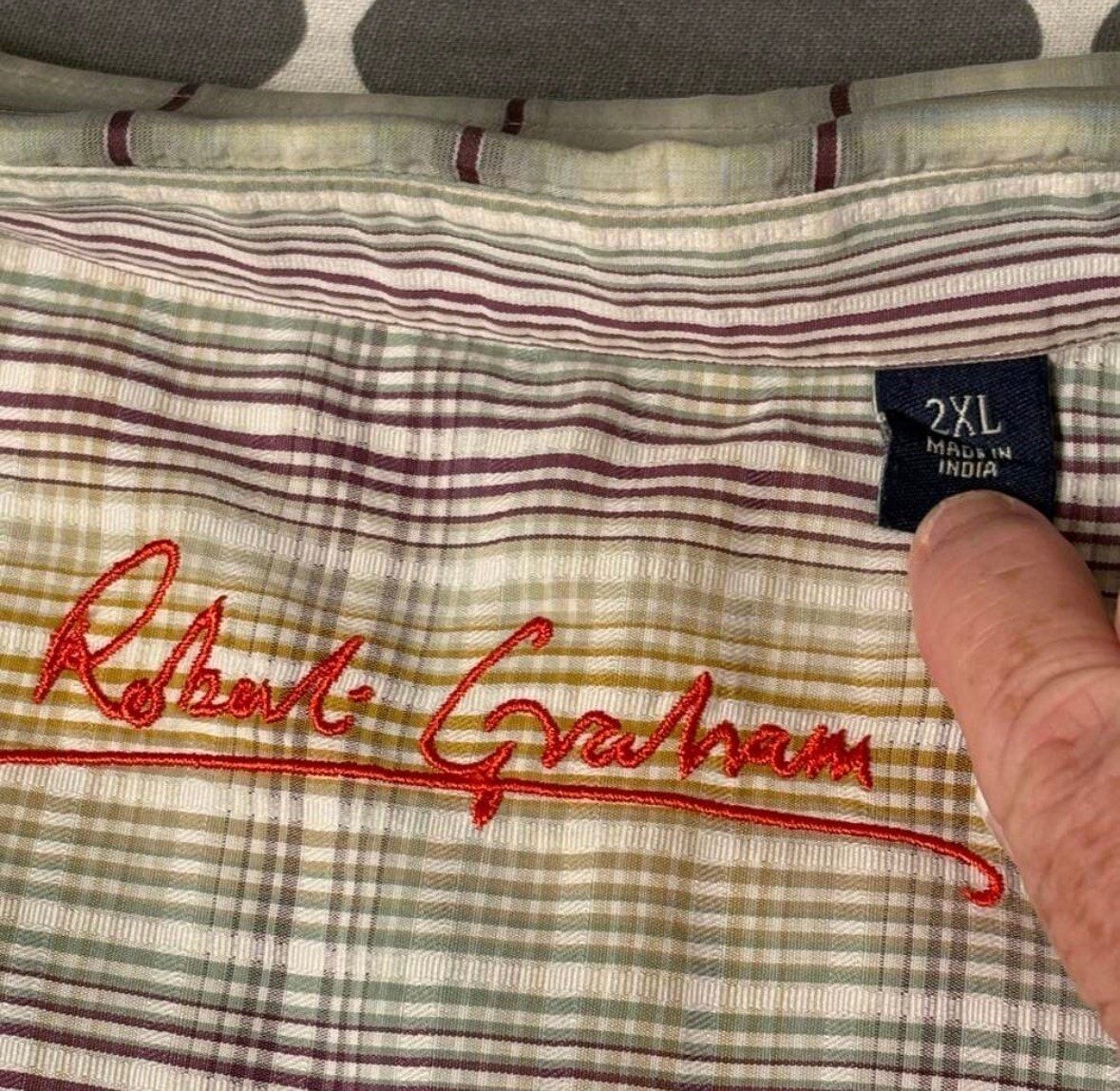 Robert Graham designer plaid shirt