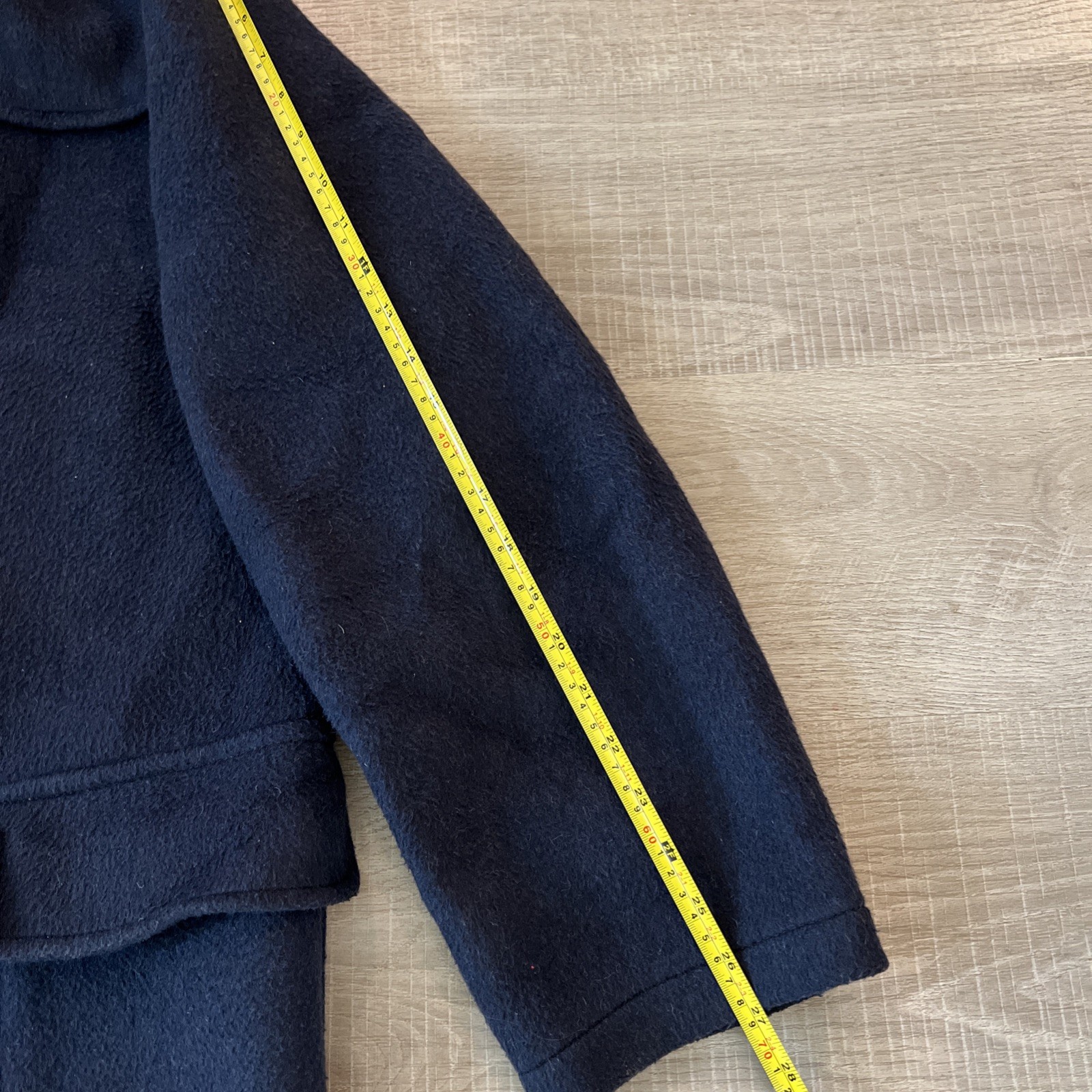 VTG Gloverall Duffle Coat Men’s Toggle Hooded Wool PeaCoat Jacket Sz 44 Navy G7