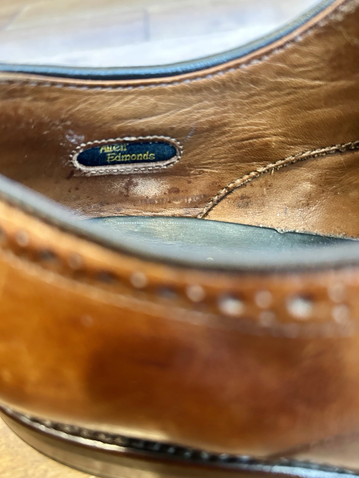 Allen Edmonds Bel Air Wingtip Mens 10 D Brown Leather Brogue Oxford Shoes