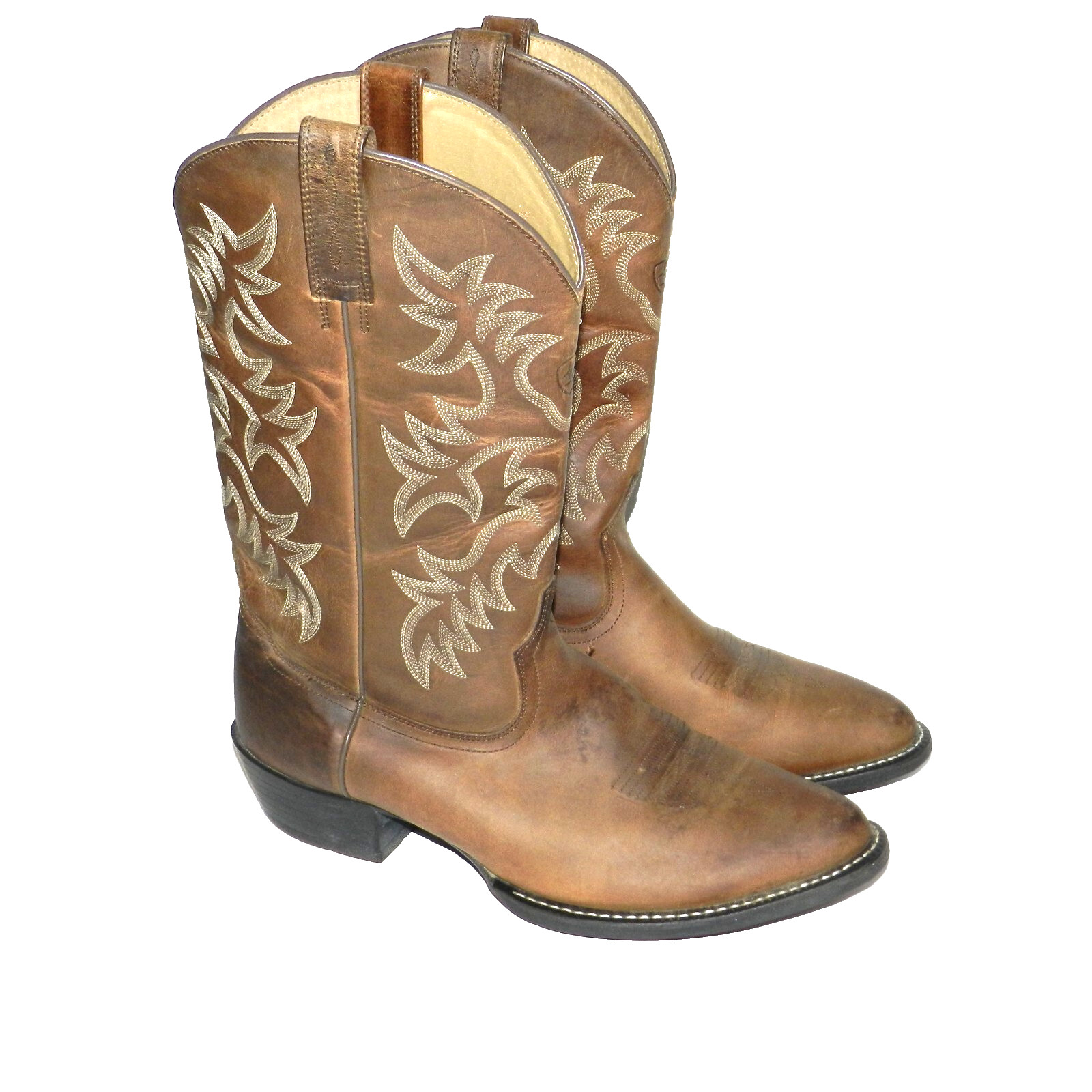 Men’s Ariat SZ 12D 34725 Heritage R Toe Western Brown Leather Boots 10002204