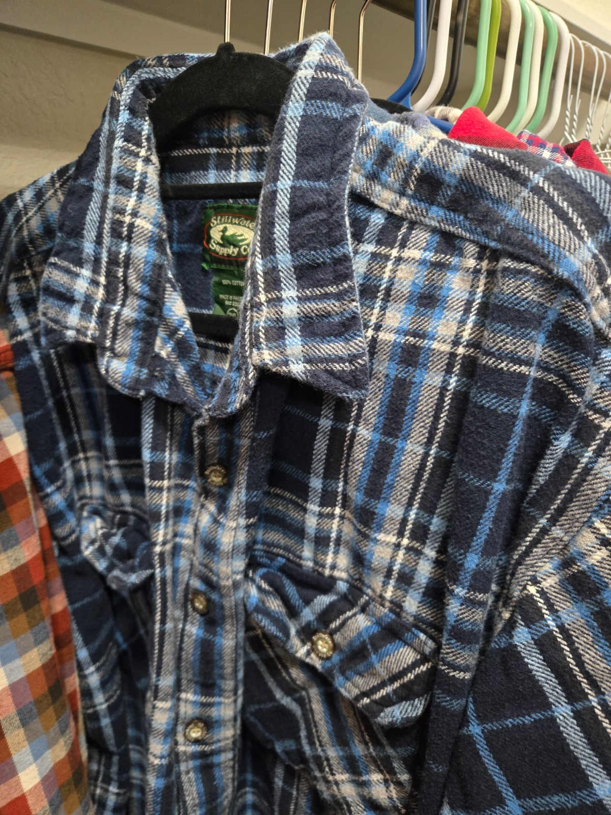 5 LOT Flannel Work Shirt Mens Outdoor Thermal Durable Multicolor Bulk Deal