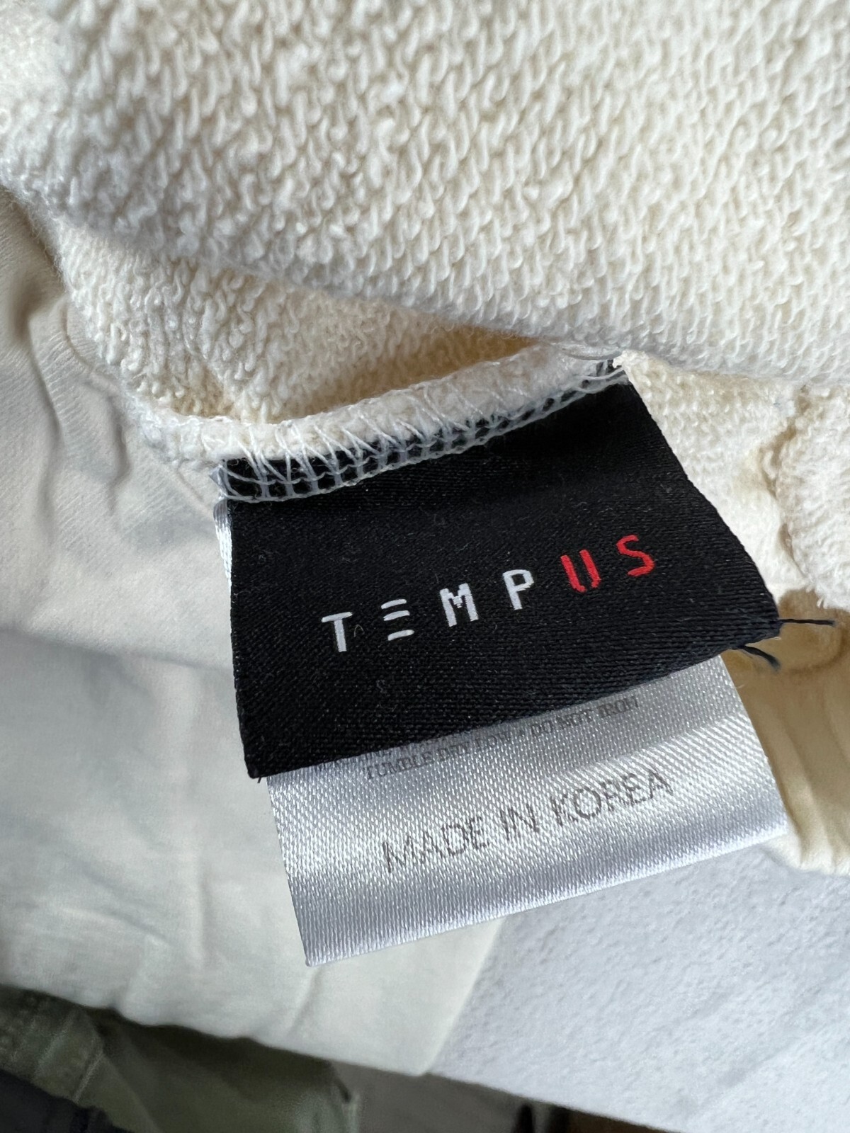 TEMPUS STUDIO Sweatsuit Jogger Set Size MEDIUM Beige Heavyweight Hoodie + Pant
