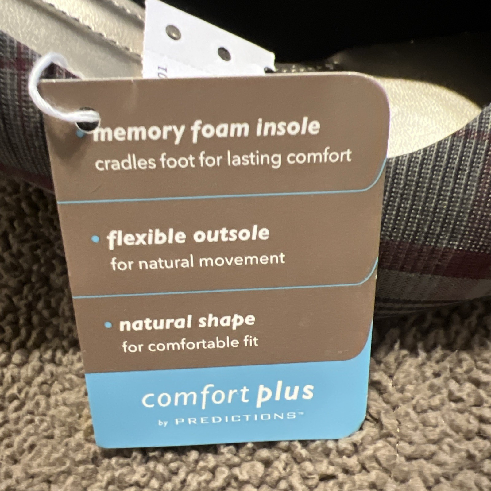 COMFORT PLUS by Predictions Gray Plaid Pumps Heels Shoes Womens Size 7 1/2 NWT