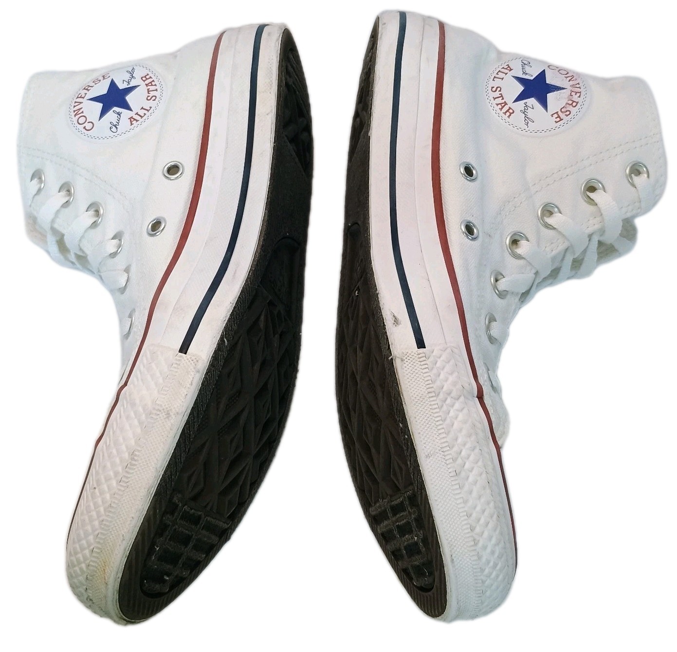 Converse All Star White Canvas Classic Hi Top Sneakers Men 5.5/Women 7 EXCELLENT