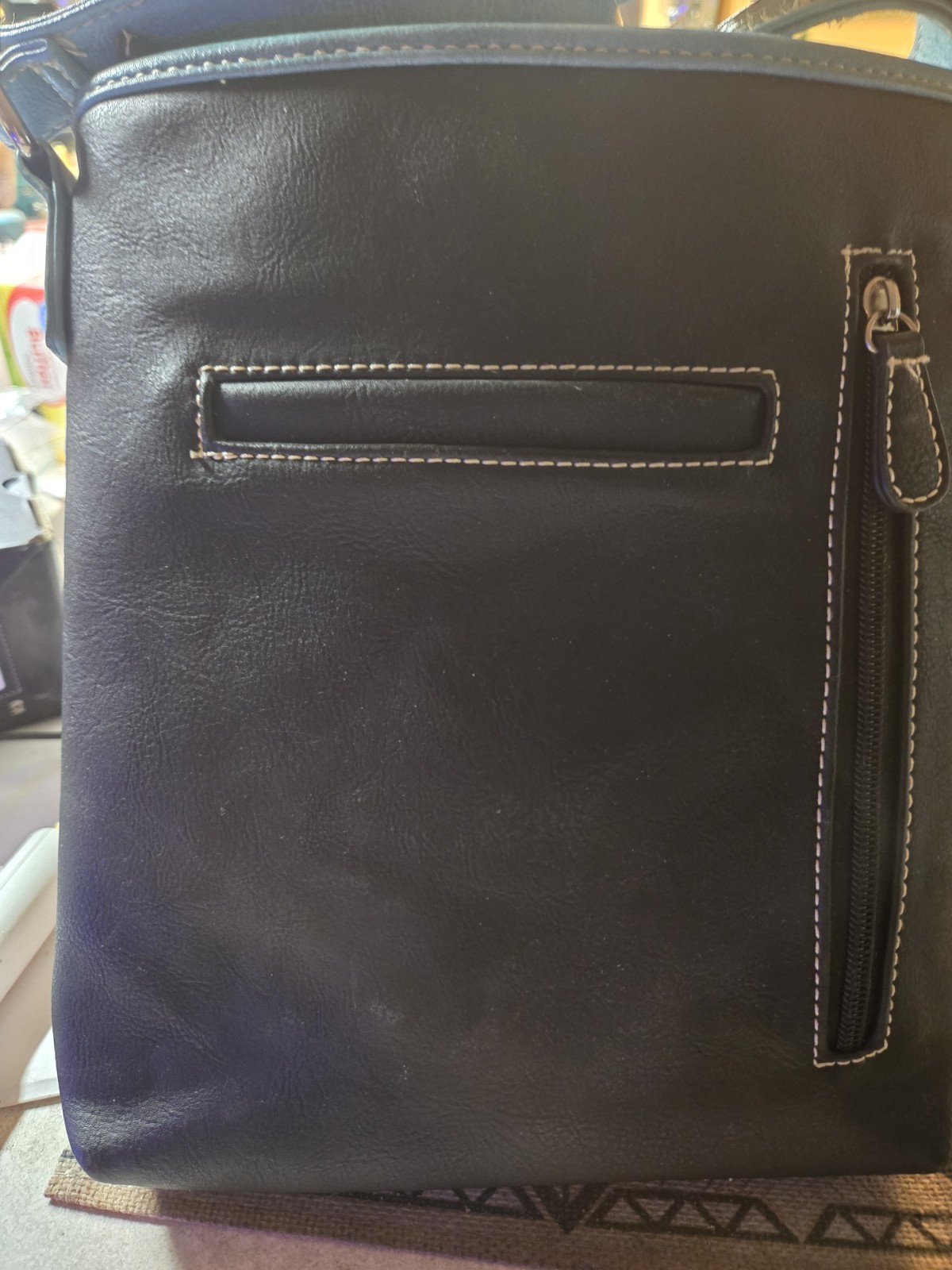 Western Black Studded Embroidered Laced Shoulder Bag w/ Buckle Zip Inner Pockets