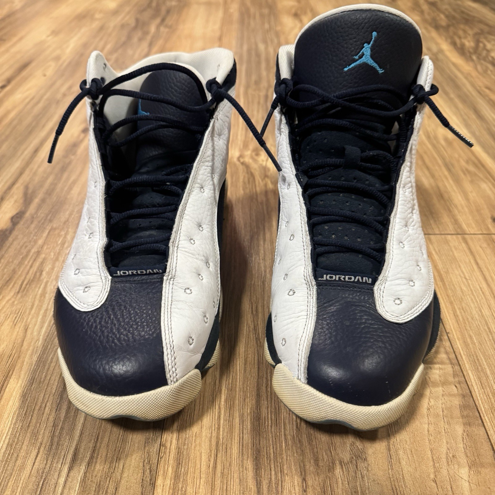 Air Jordan 13 Obsidian Retro Powder Blue & White Sneakers Size 11 414571-144