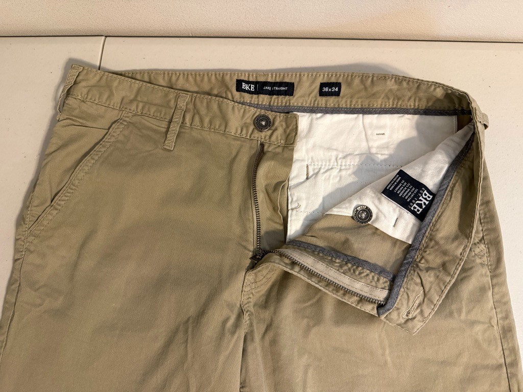 🔥BKE Mens 36×34 Jake Straight RAYON BLEND Pants Stretch