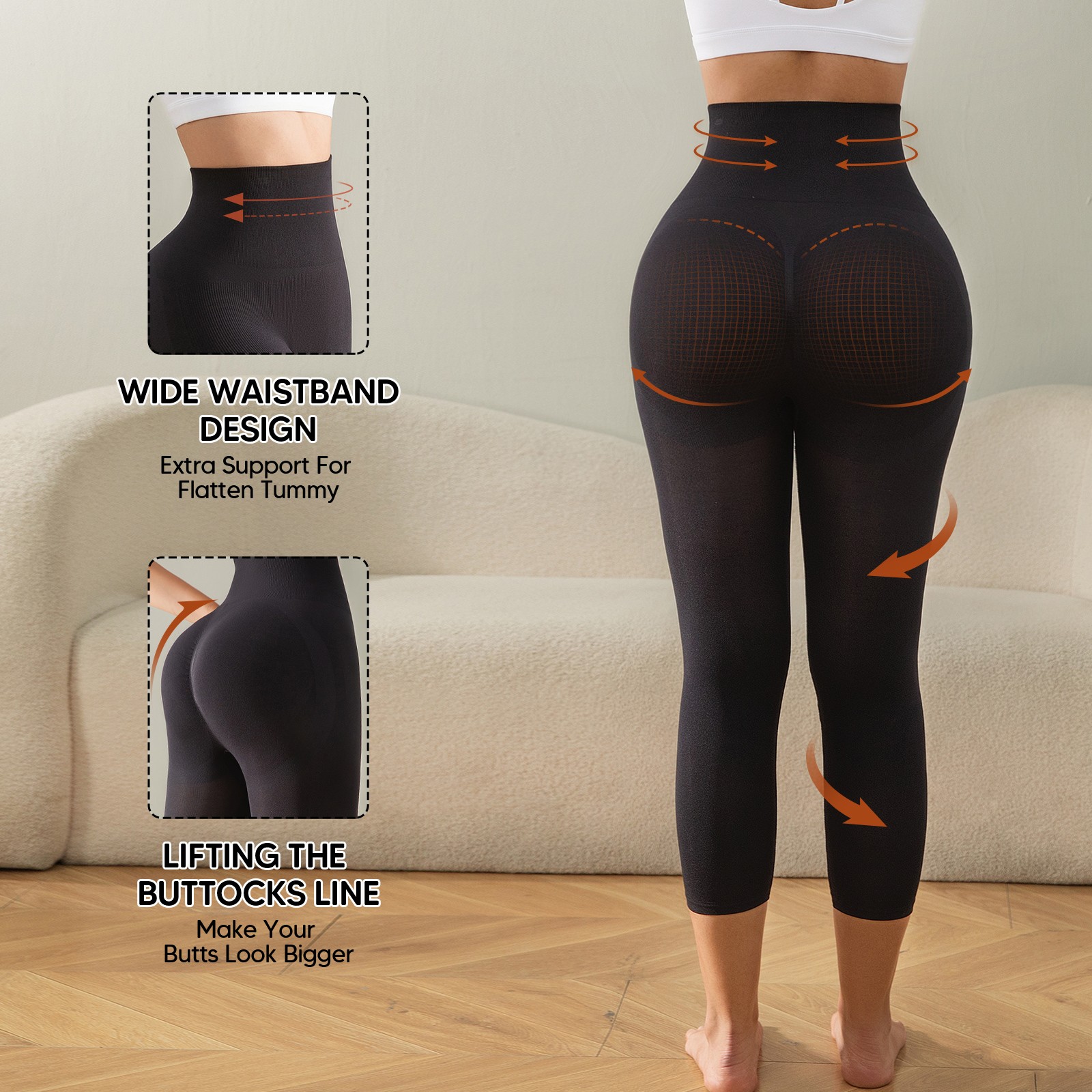 Women Anti Cellulite Compression Capris Thigh Slimmer Slimming Body Shaper