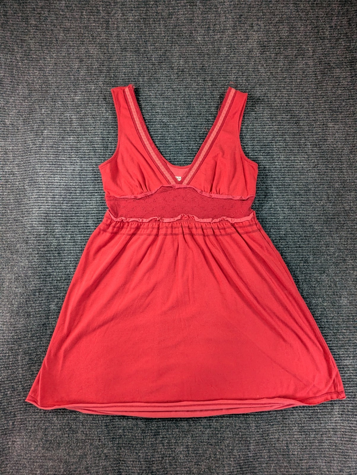 Free People Tank Dress Womens Large Pink Boho Casual Party Cocktail V Neck
