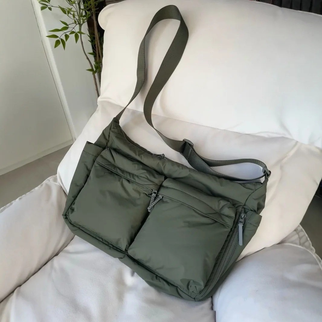 UNIQLO Casual Multi-pocket Messenger Bag Women Fashion Nylon Shoulder Bag Travel