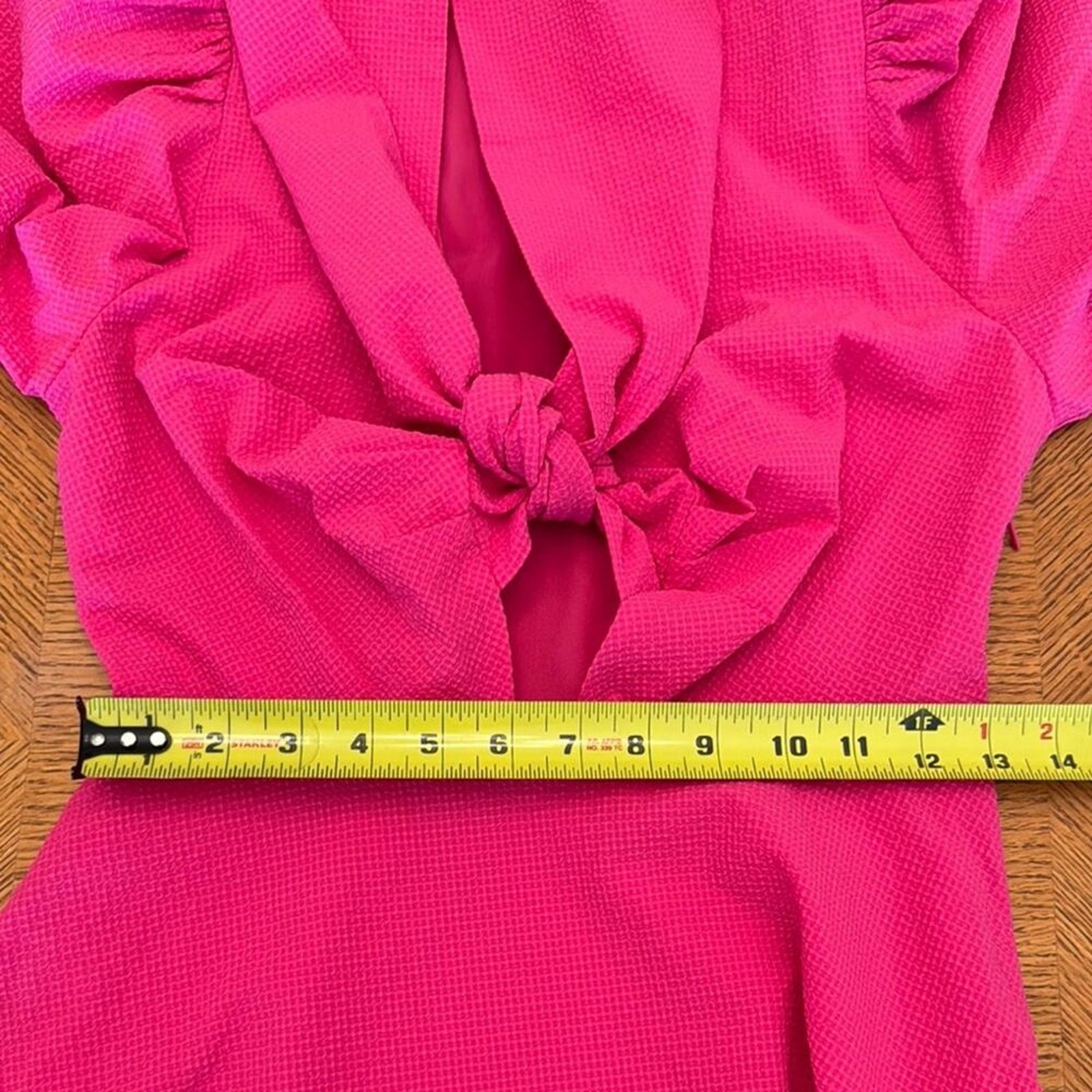 Ted Baker Hot Pink Tie-Front Mini Dress