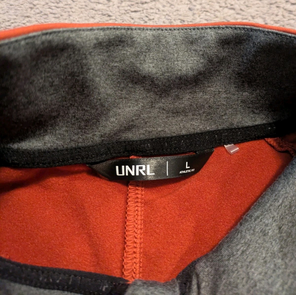 UNRL Interlock 1/4 Zip Canyon Orange Pullover Men’s Large