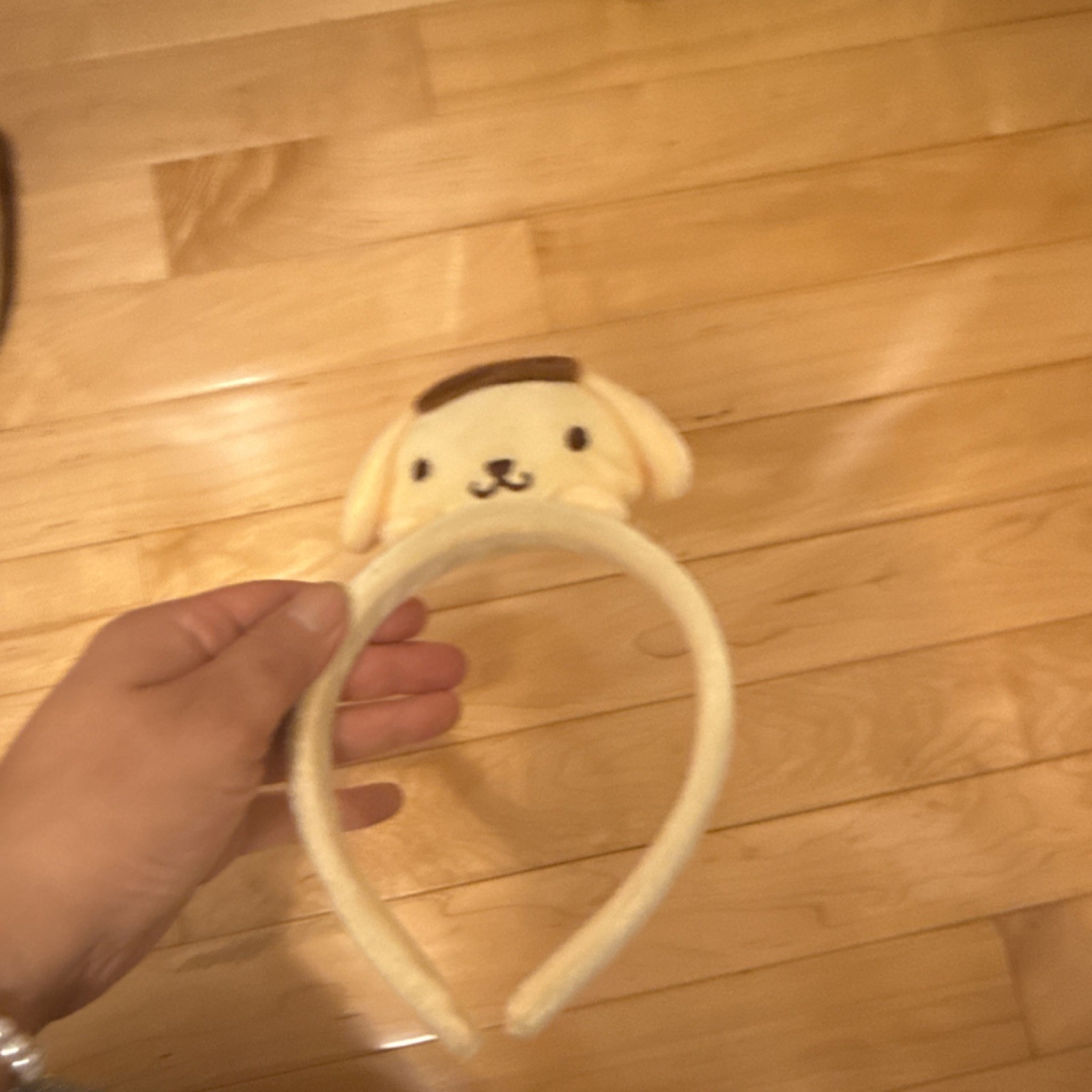 Cartoon Dog Headband, Beige Plastic, Solid, Women Teens Unisex Casual