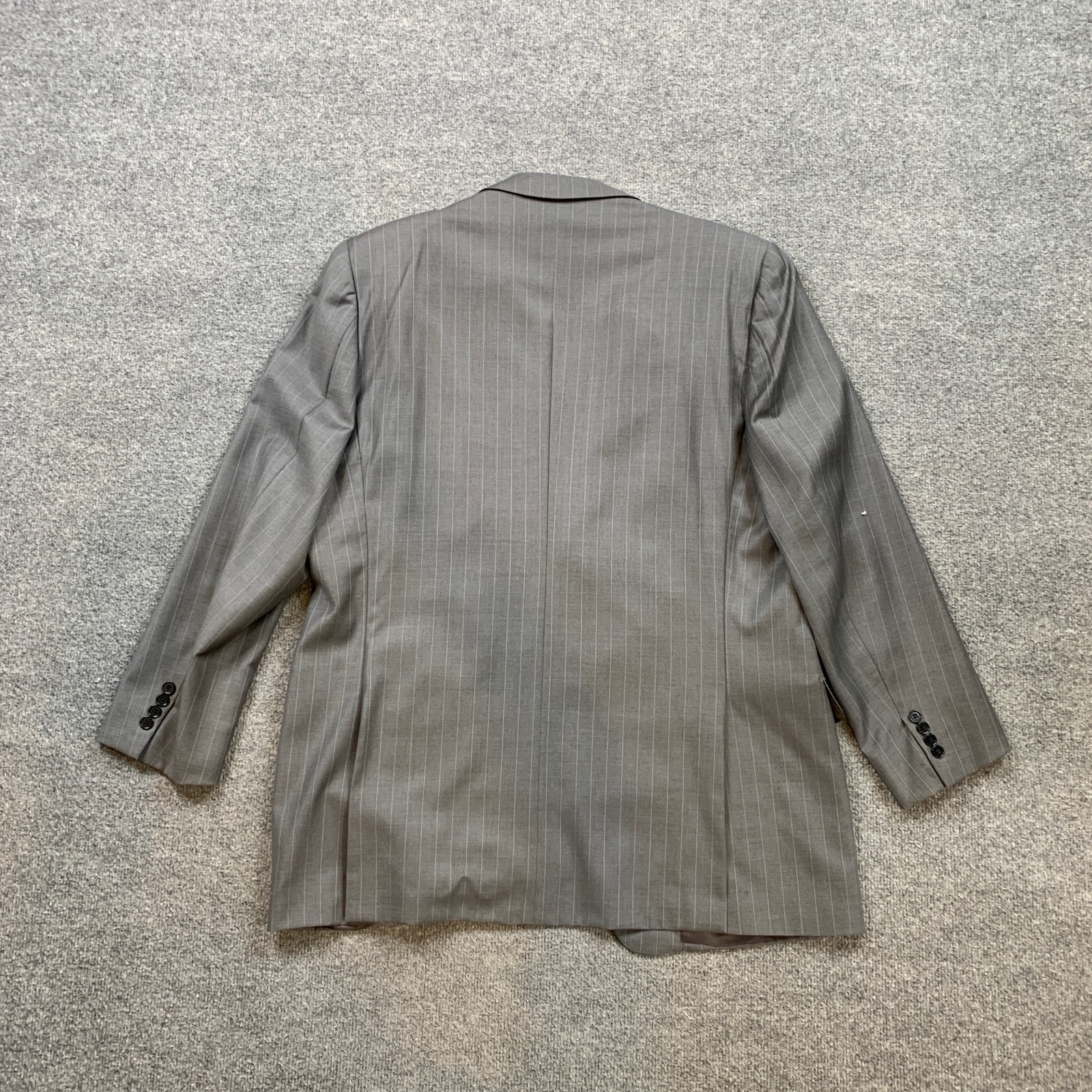 Ermenegildo Zegna Blazer Mens 48 (EU 58) Gray Trofeo Wool Pinstripe Two Button