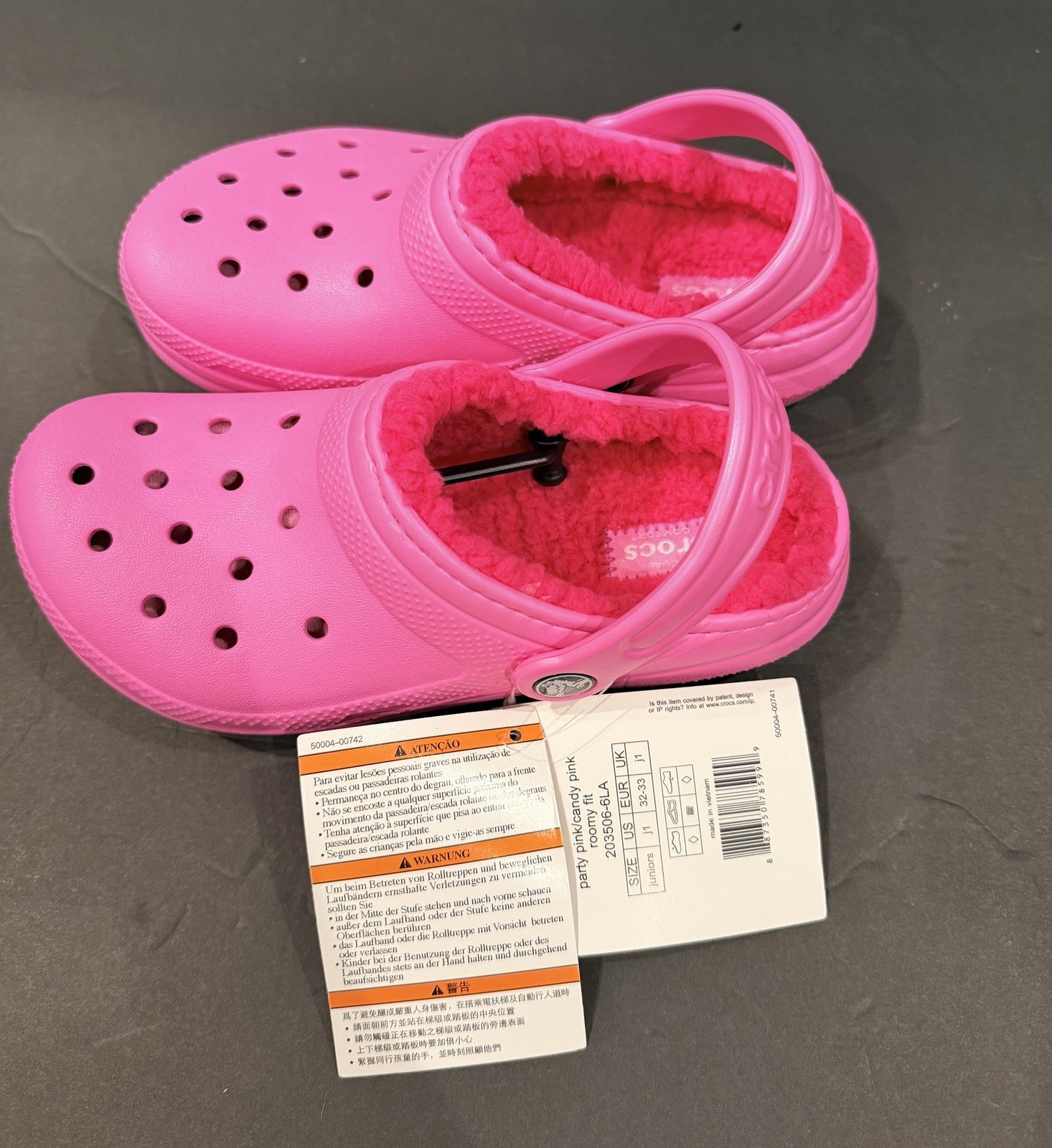 Crocs Kids’ Classic Lined Clog | Kids’ Slippers, Pink, J 2
