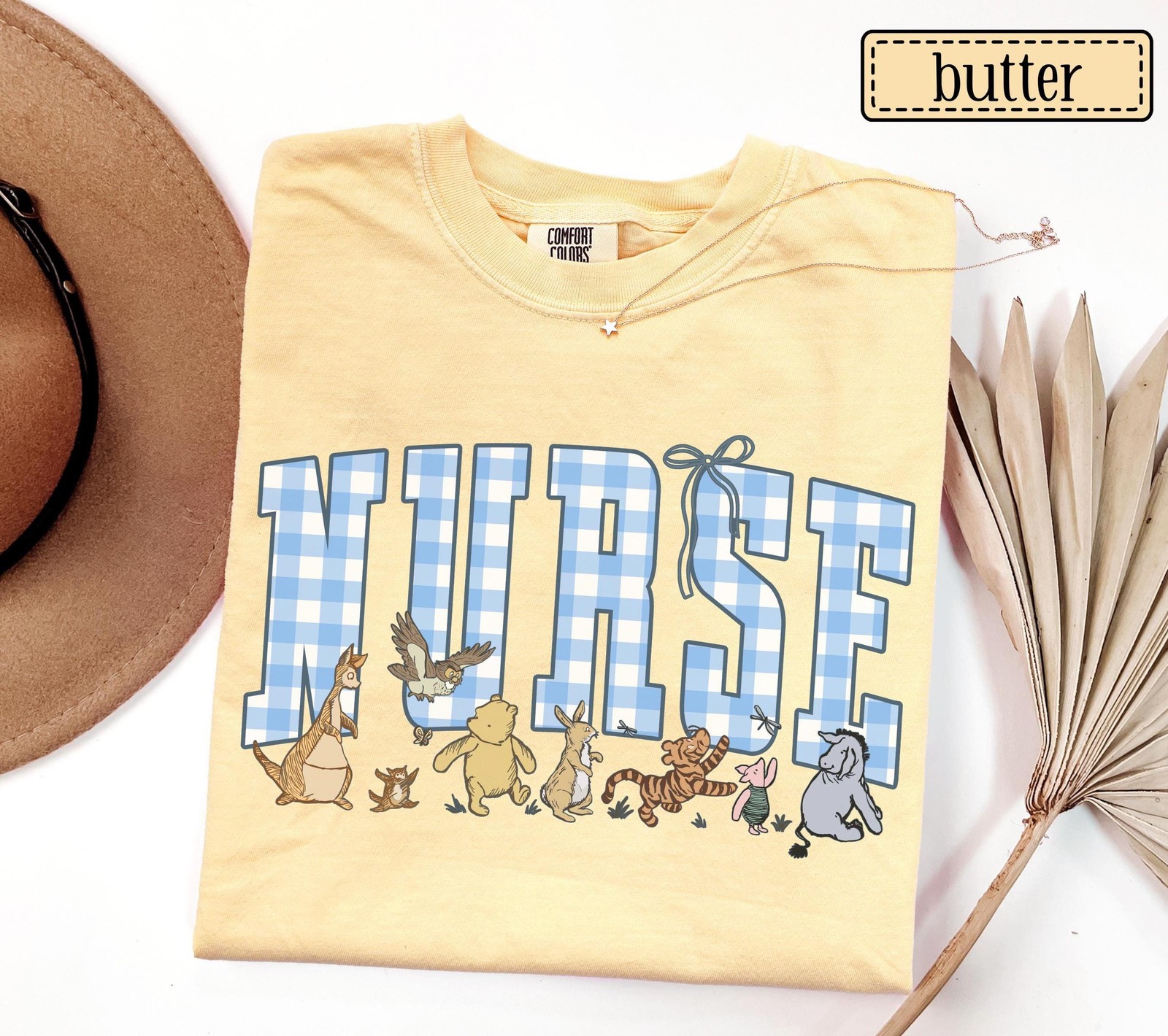 Nurse Bear Gingham Shirt Registered Nurse RN LPN NP Gift