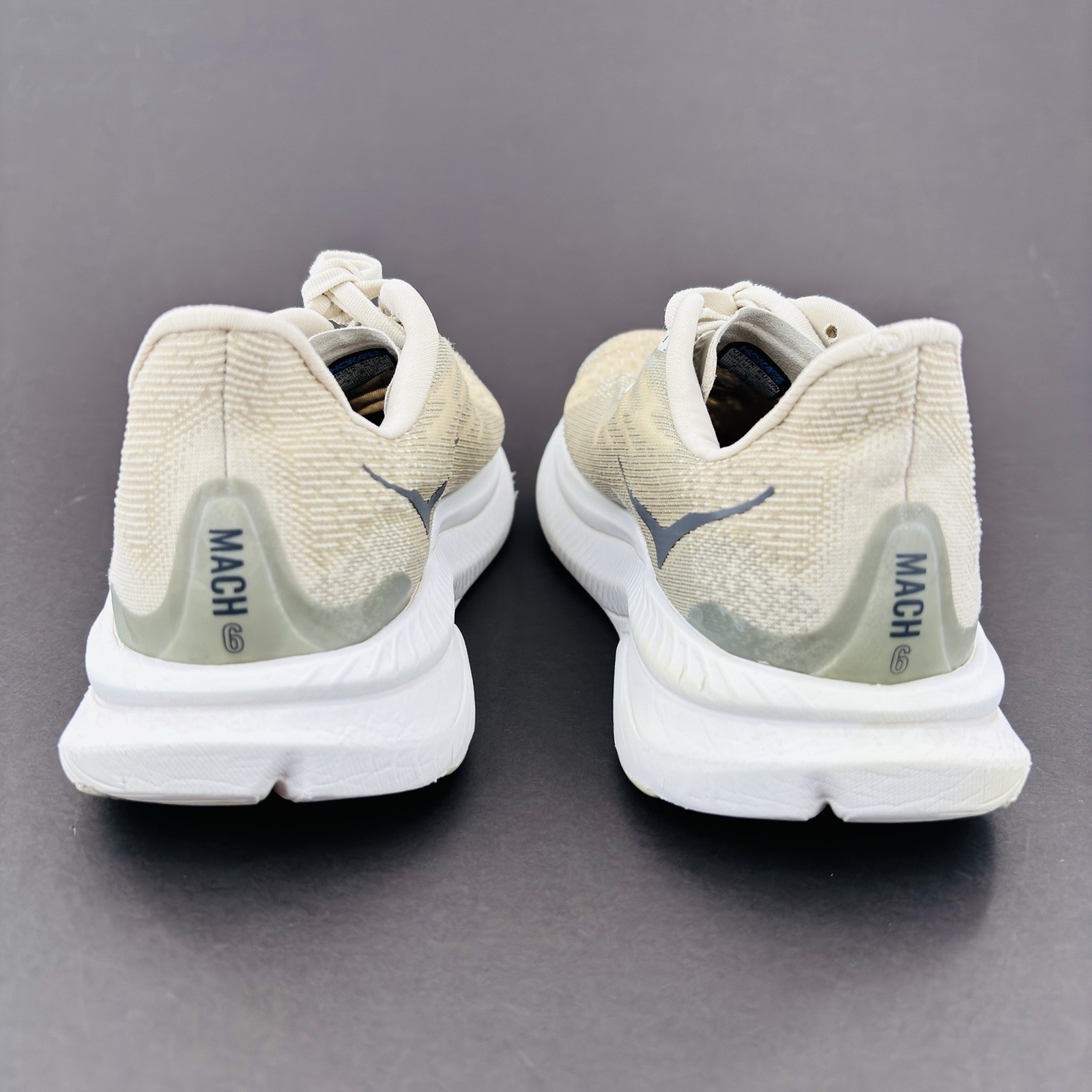 Mens 10 D Hoka One One Mach 6 Running Shoes Oat Milk Barley Athletic Sneakers