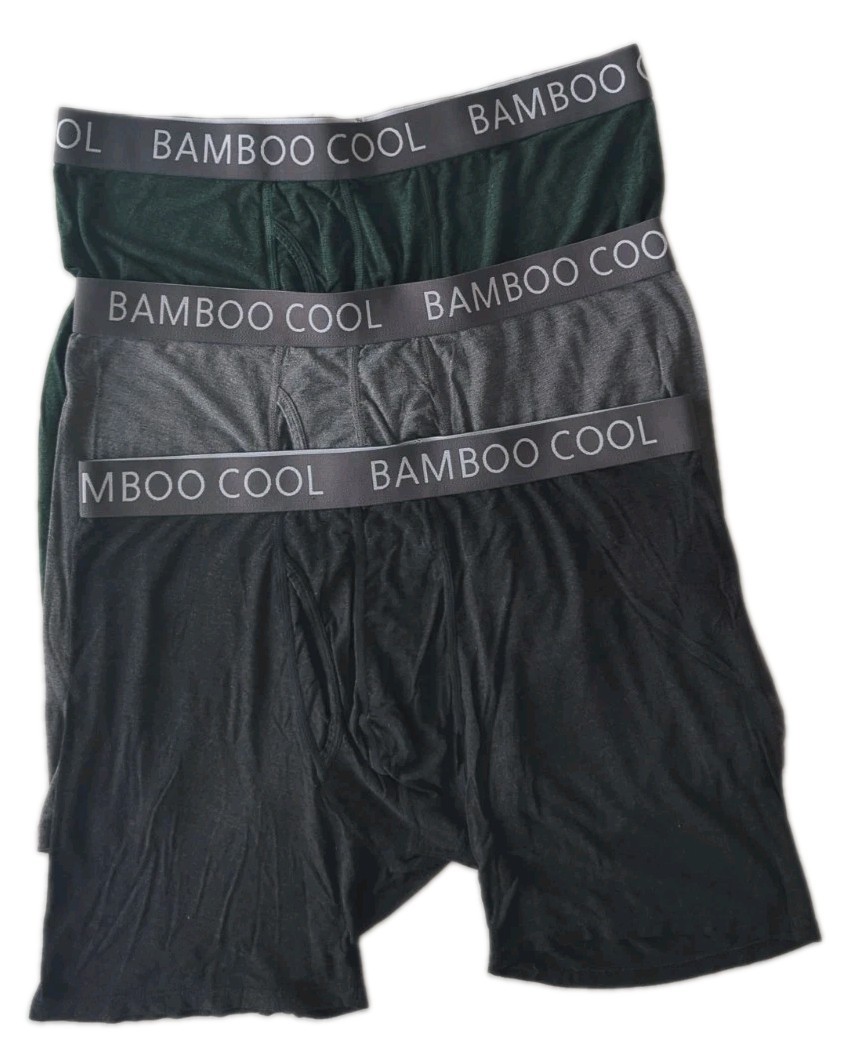 BAMBOO COOL Lot Of 3 Soft Breathable Performance Boxer Briefs Men’s Size XL