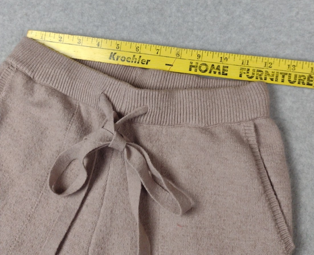 Unbranded Woman’s Size M Beige Flared Knit Pants Viscose Polyamide Polyester