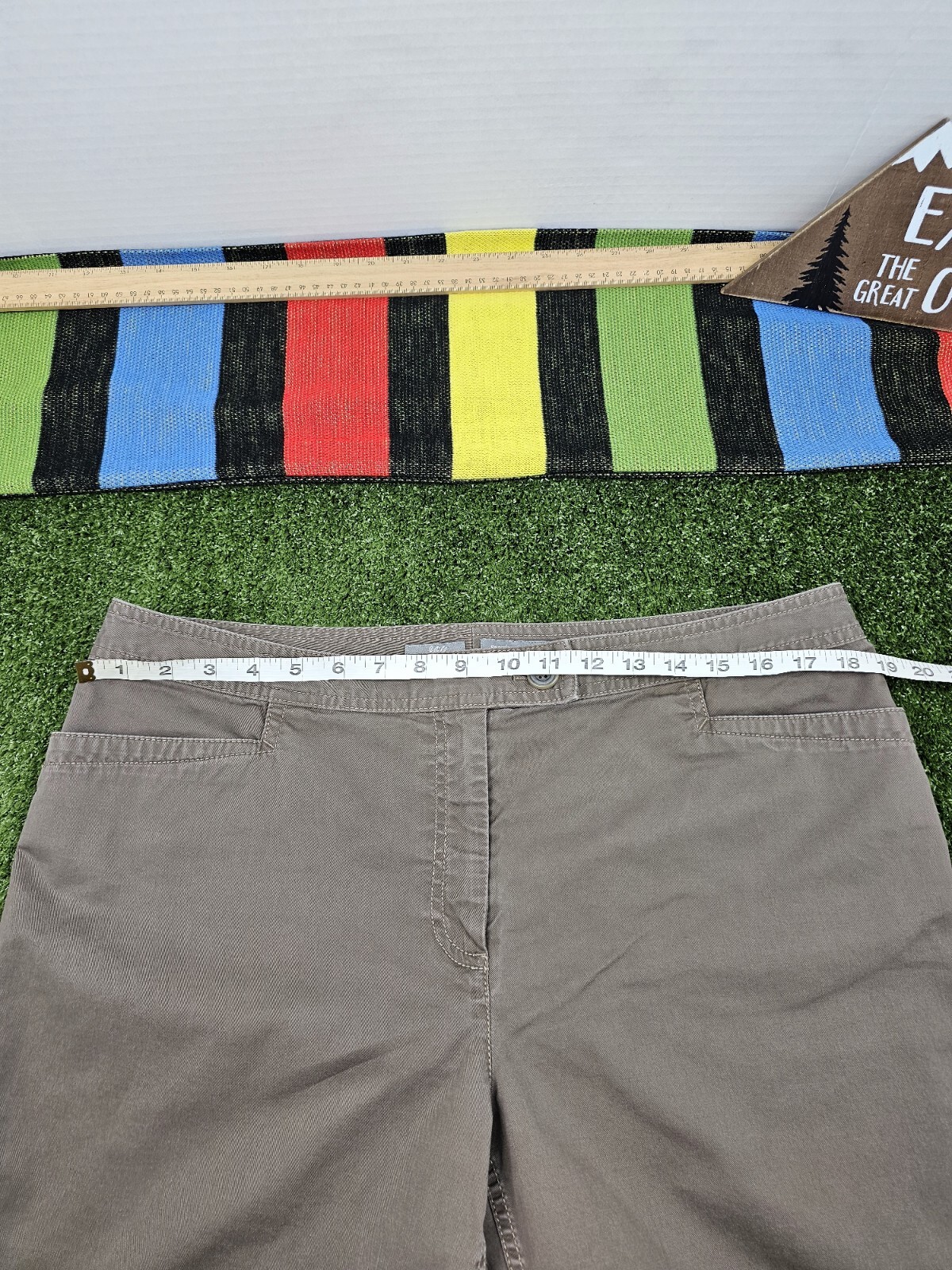 J Jill Below Waist Knee Length Pants Cropped Size 16 Color Brown Stretch
