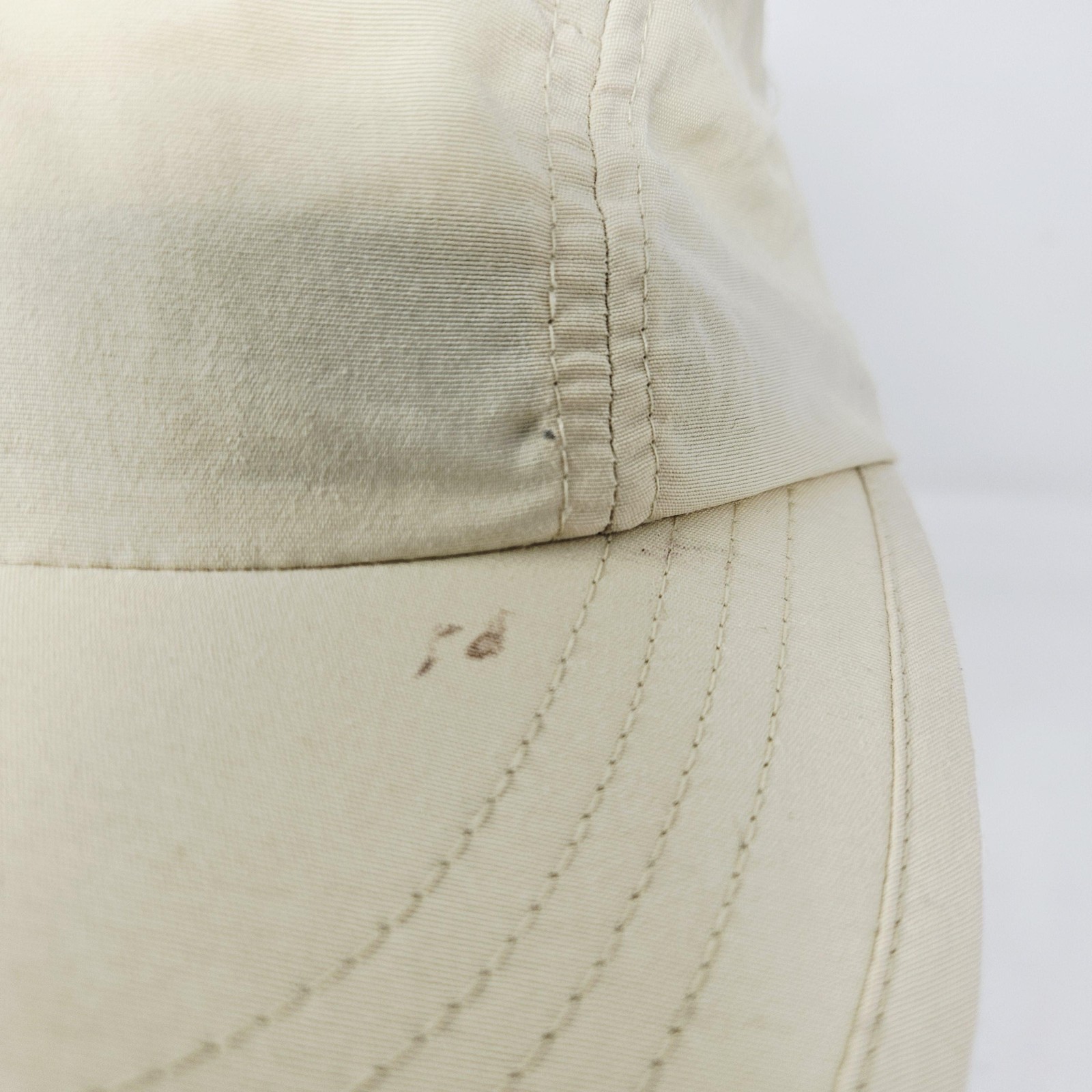 L.L. Bean Hat Cap Baseball Strap Back Mens M Beige Buzz Off Neck Flap Sun