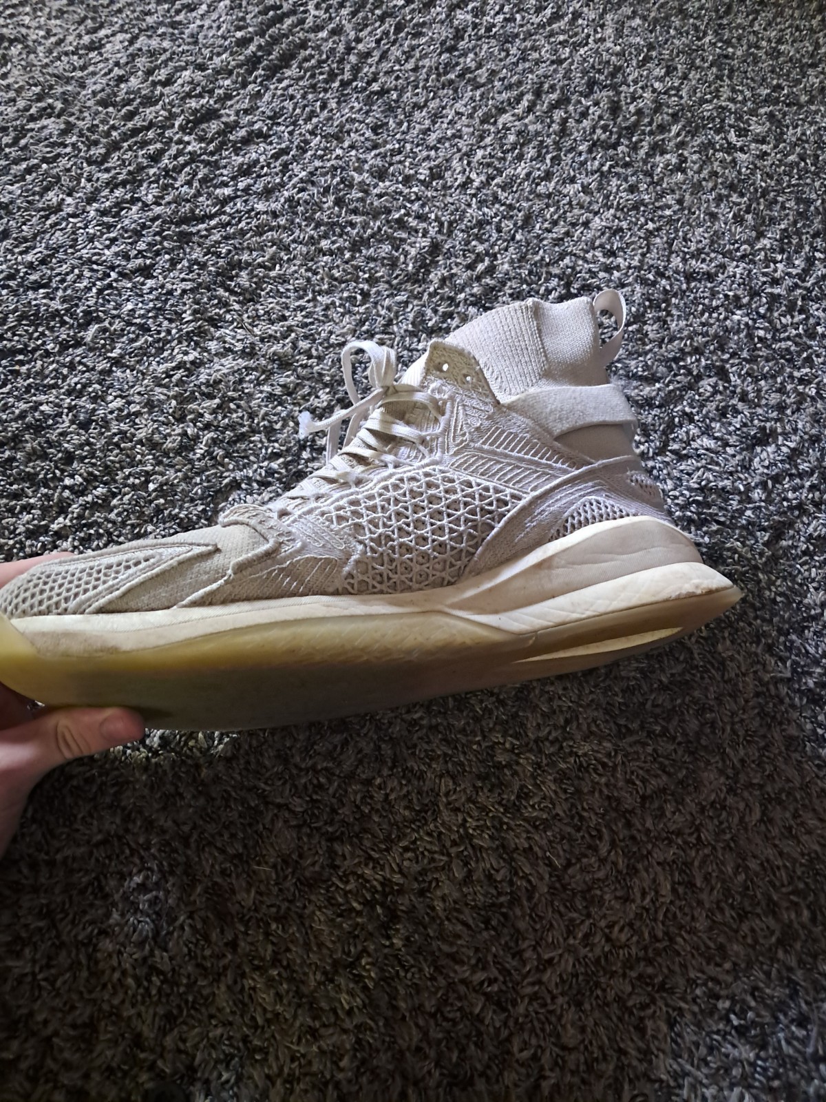 APL Concept X -Banned in NBA- All White HEAVILY WORN-Size 11