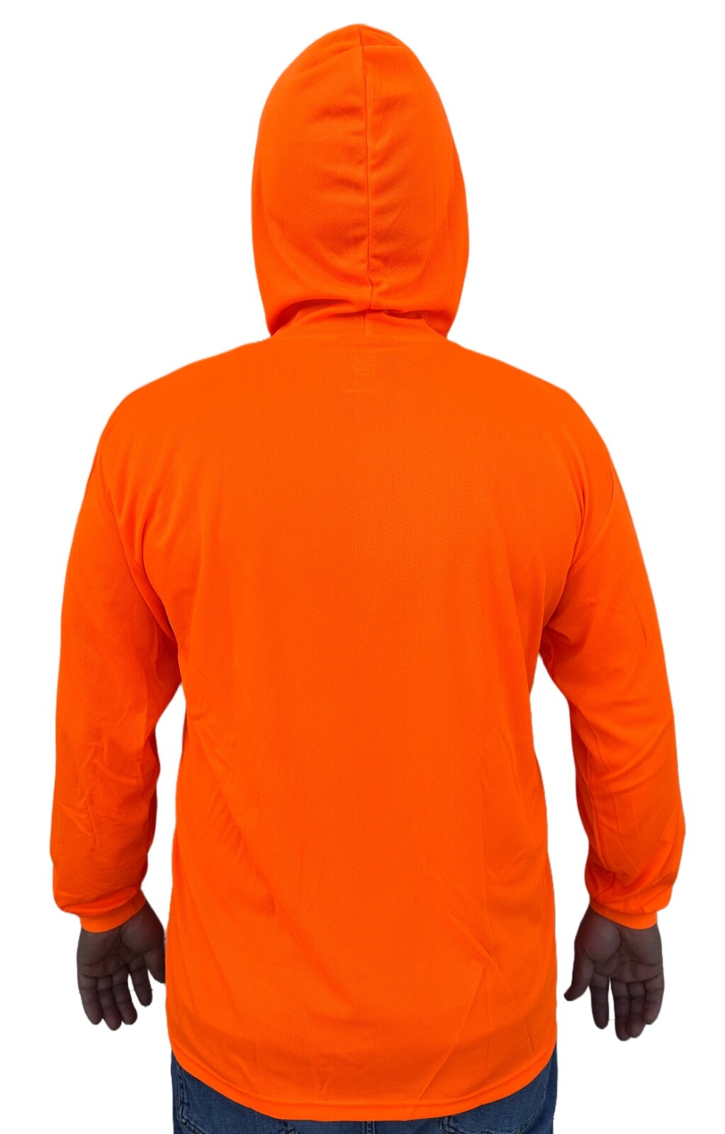 Hoodie Orange High Visibility Shirt / Air Cooling Flow w/ UV Protection