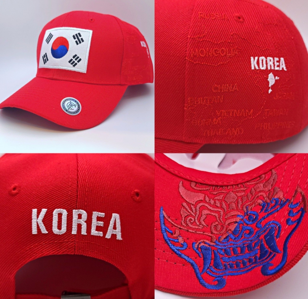 South Korea Flag Baseball Cap South Korean National Team Supporters Dad Hat