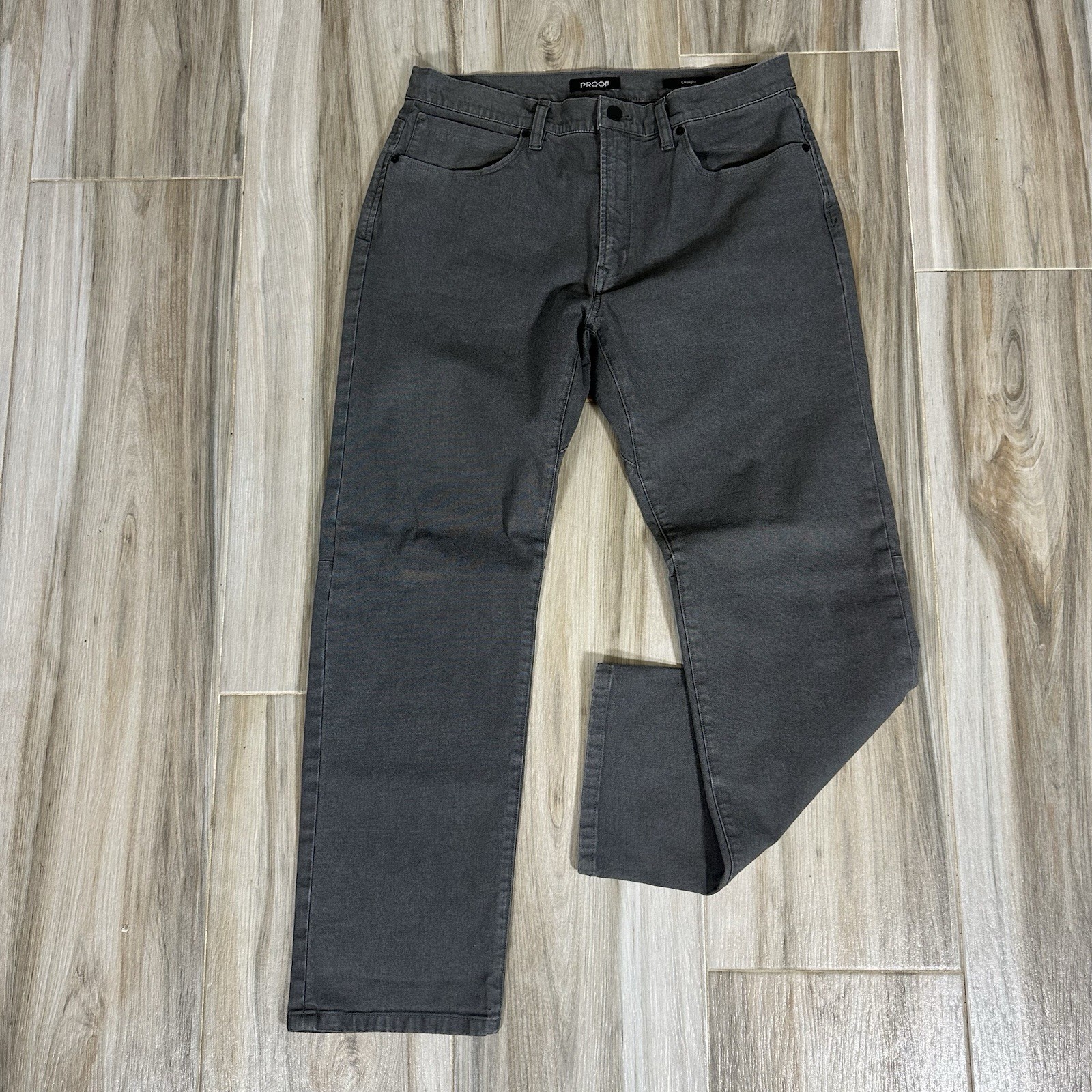 Proof Rover Pants Straight Fit Gray Stretch Canvas Huckberry 33×30 (Meas. 33X28)