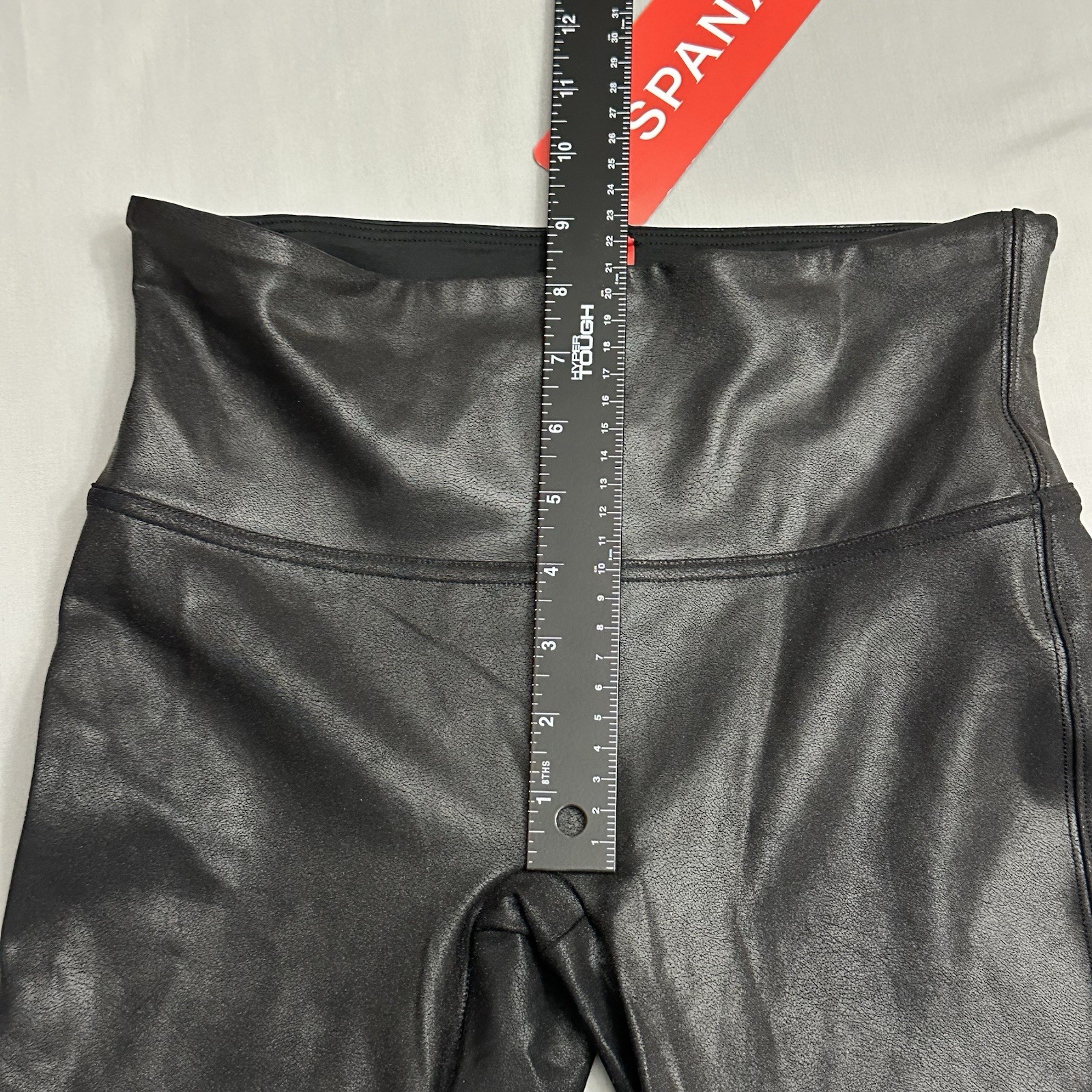 Spanx Faux Leather Legging Women Medium M Black Stretch Pull On Nylon Ladies New