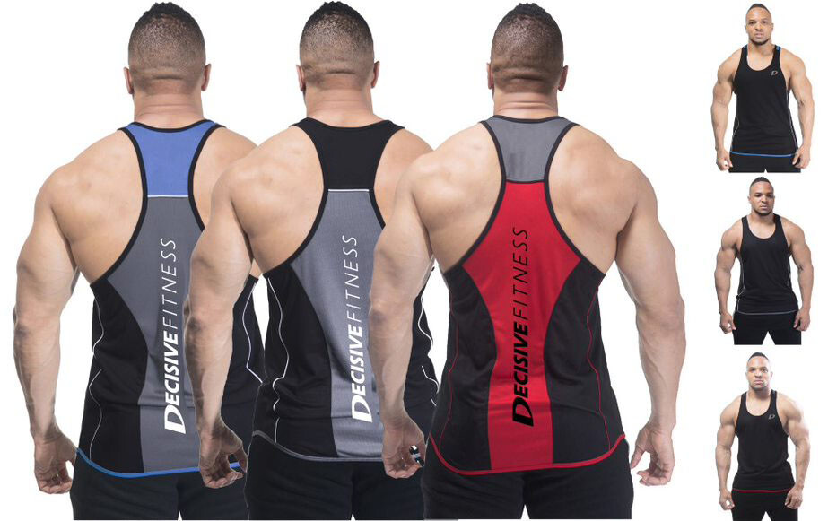 Lot Men Bodybuilding Gym Stringer Vest Athletic Training Tank Top Racer Back
