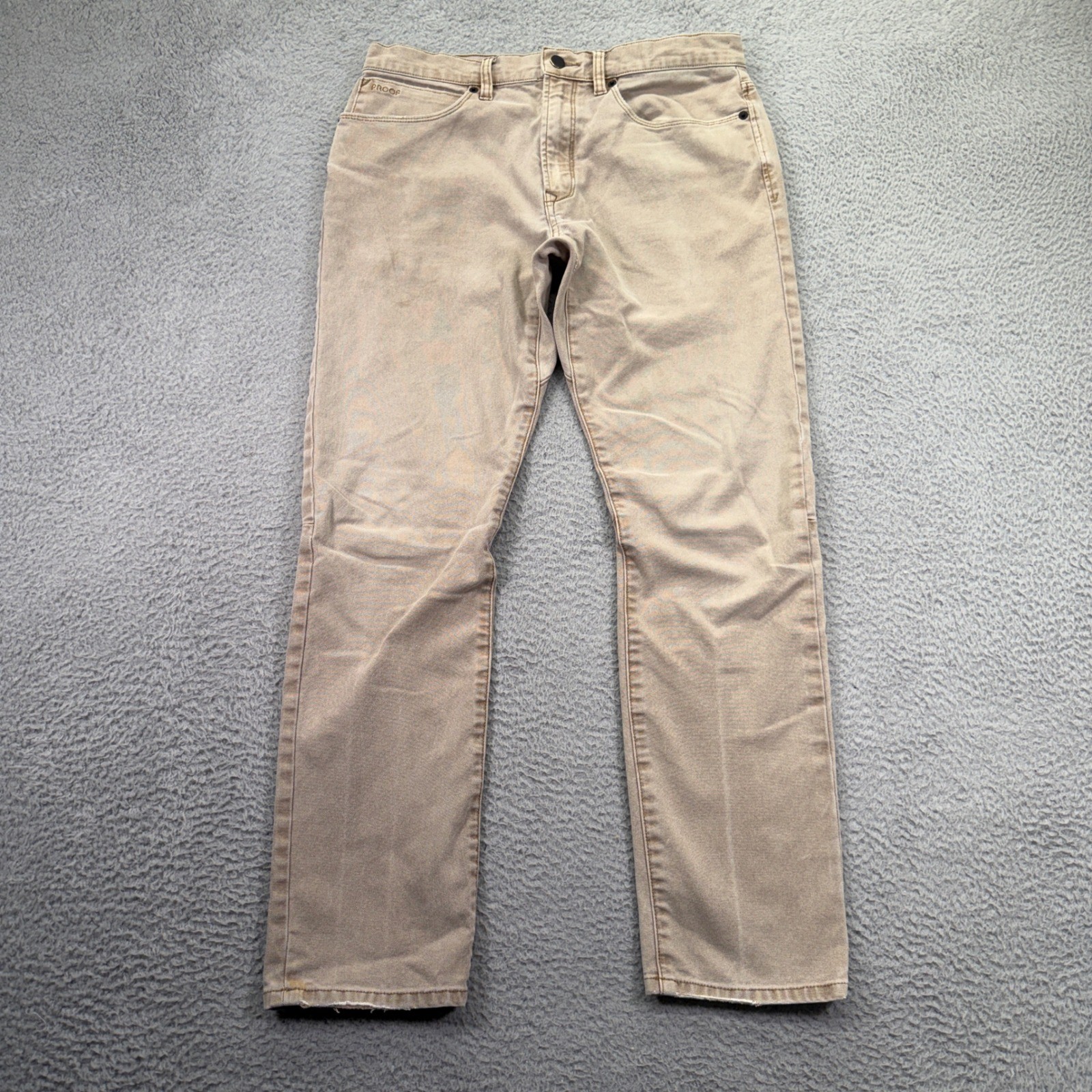 Proof Rover Pant Mens 31×30 Tan Khaki Sorbtek Canvas Slim Straight Huckberry