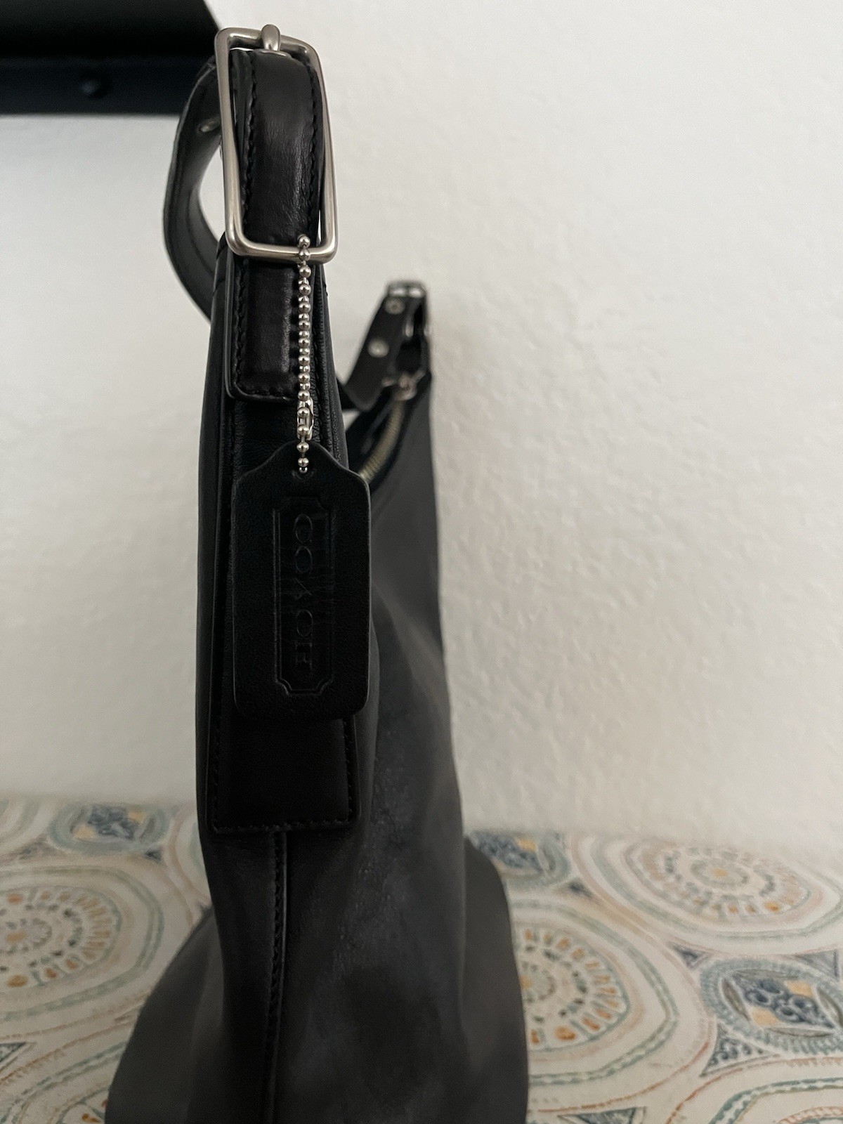 Coach 9823 Black Leather Shoulder Bag Vintage